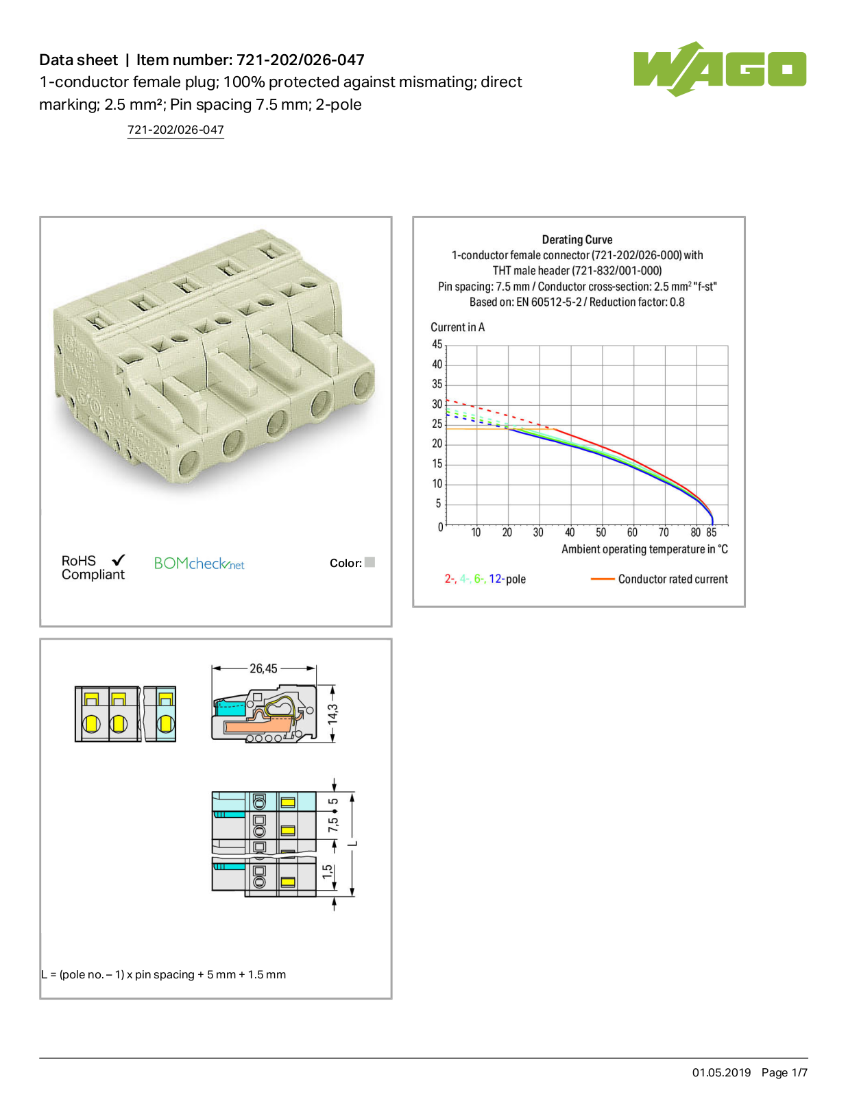 Wago 721-202/026-047 Data Sheet