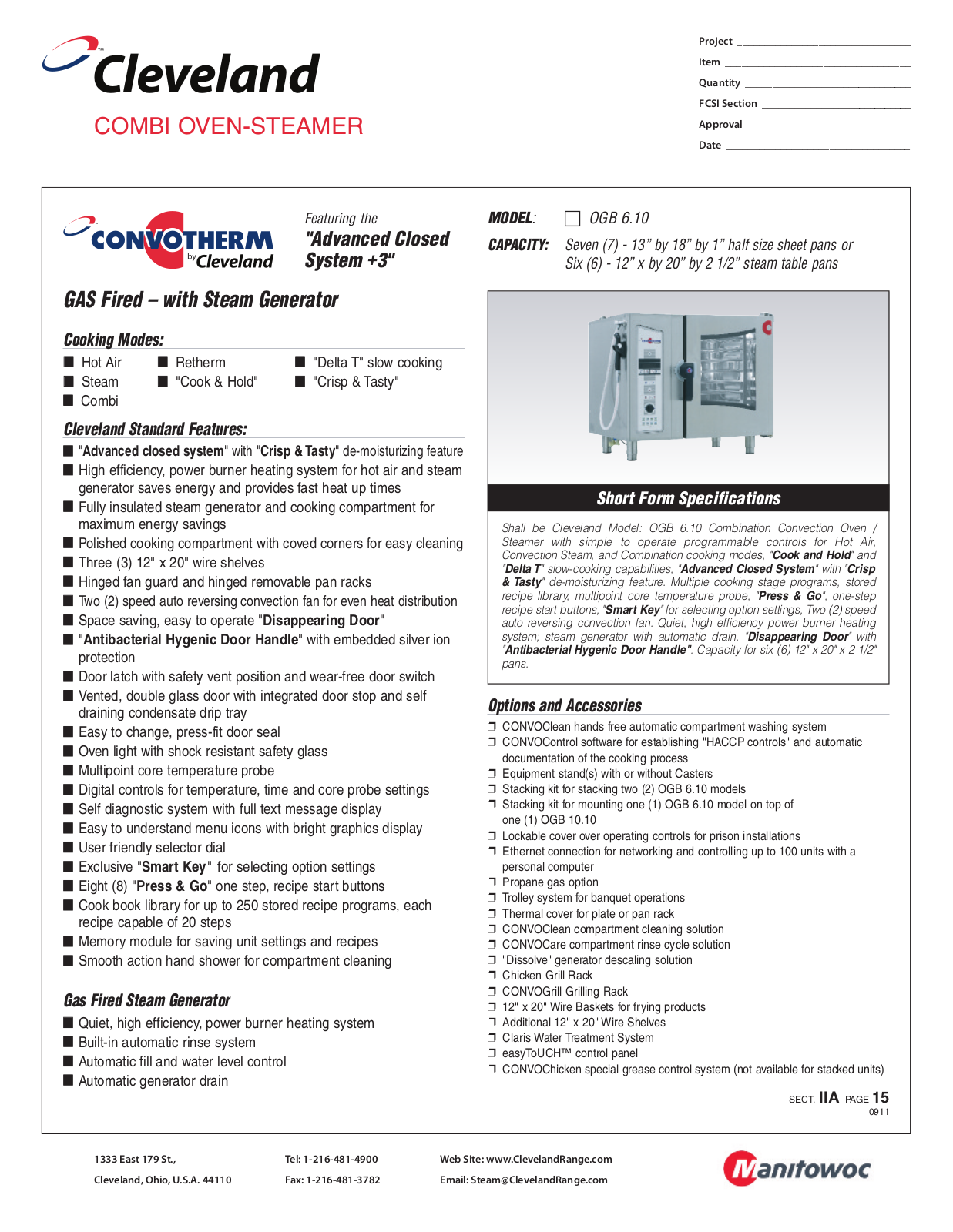 Cleveland OGB 6.10 User Manual