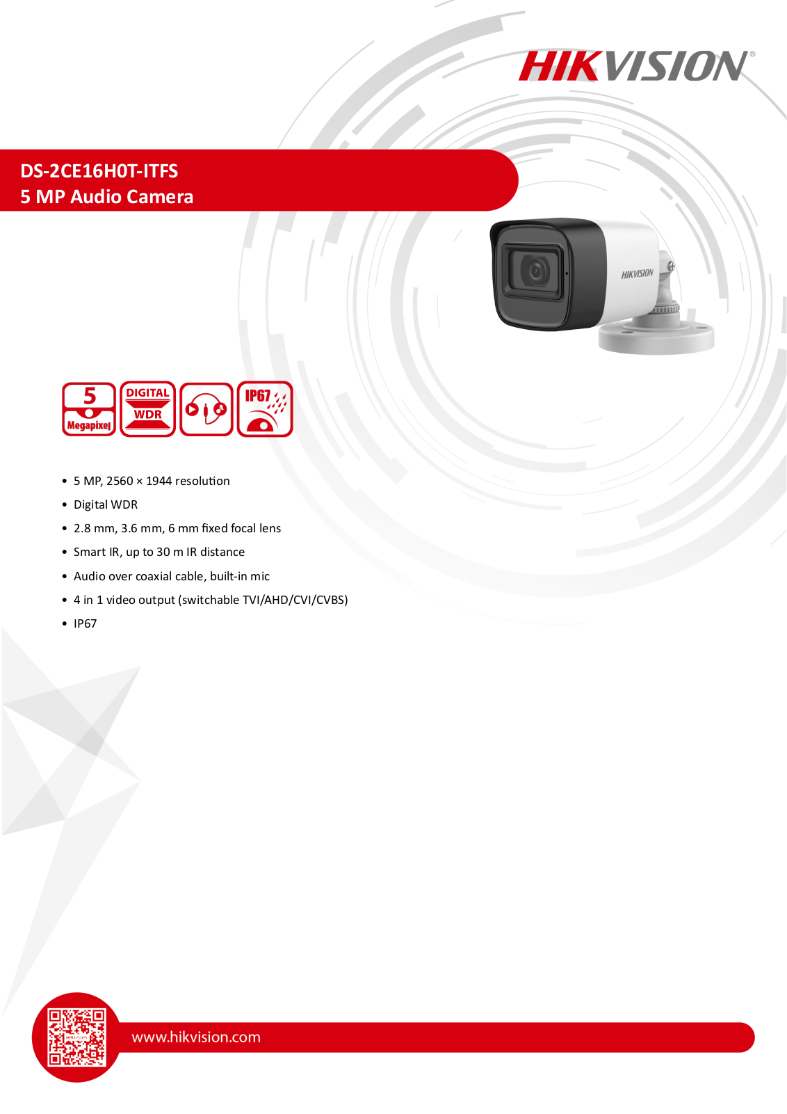 Hikvision DS-2CE16H0T-ITFS User Manual