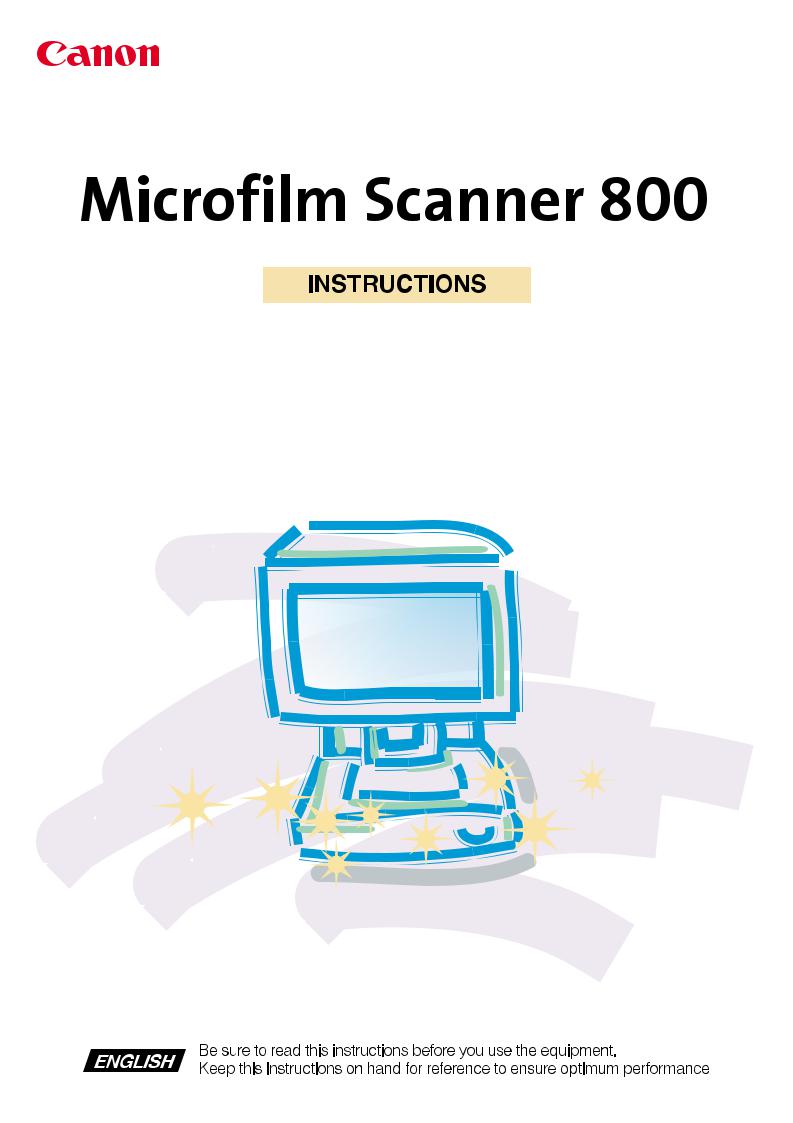 Canon Microfilm Scanner 800 Instruction Manual