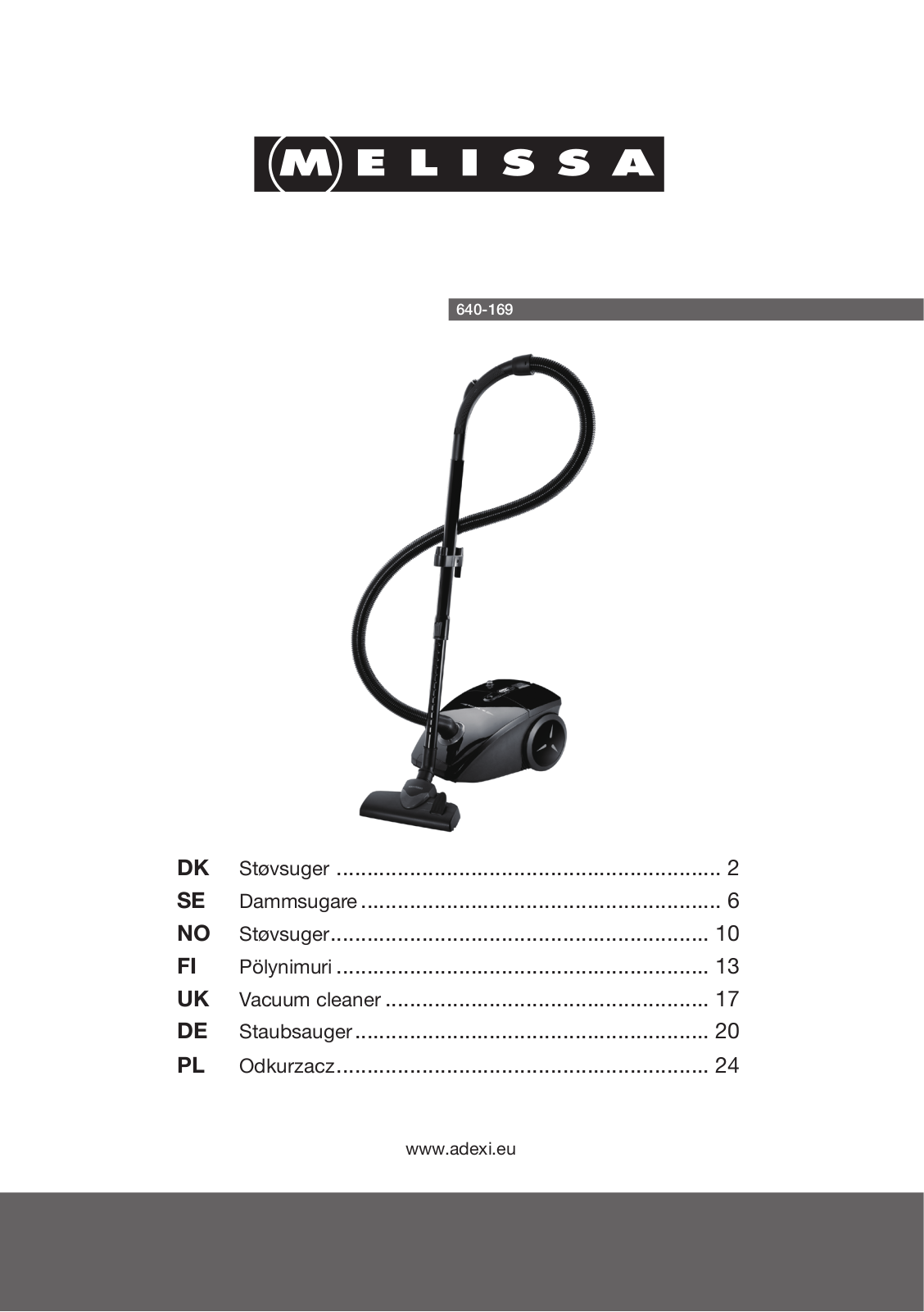 Melissa 640-169 User Manual