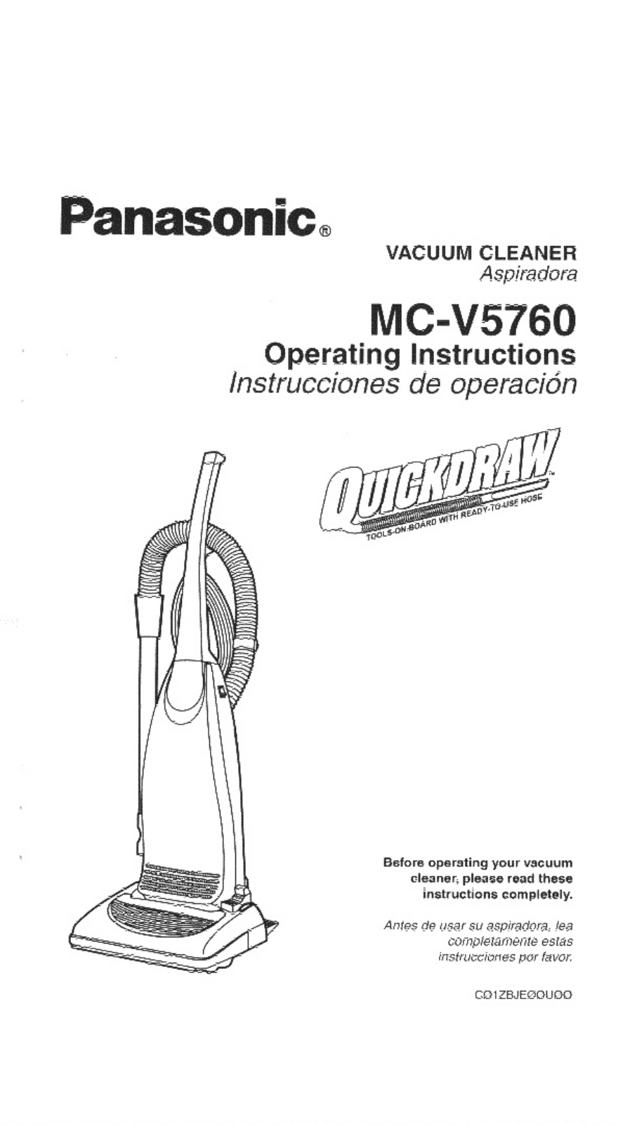 Panasonic MC-V5760 User Manual