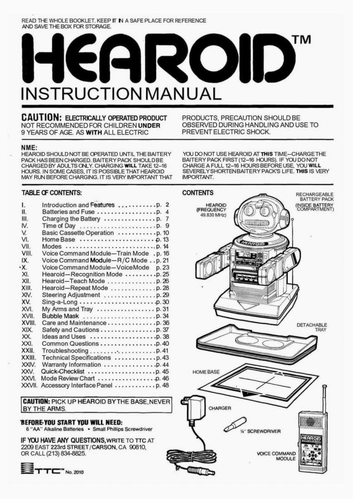 Tomy HEROID User Manual