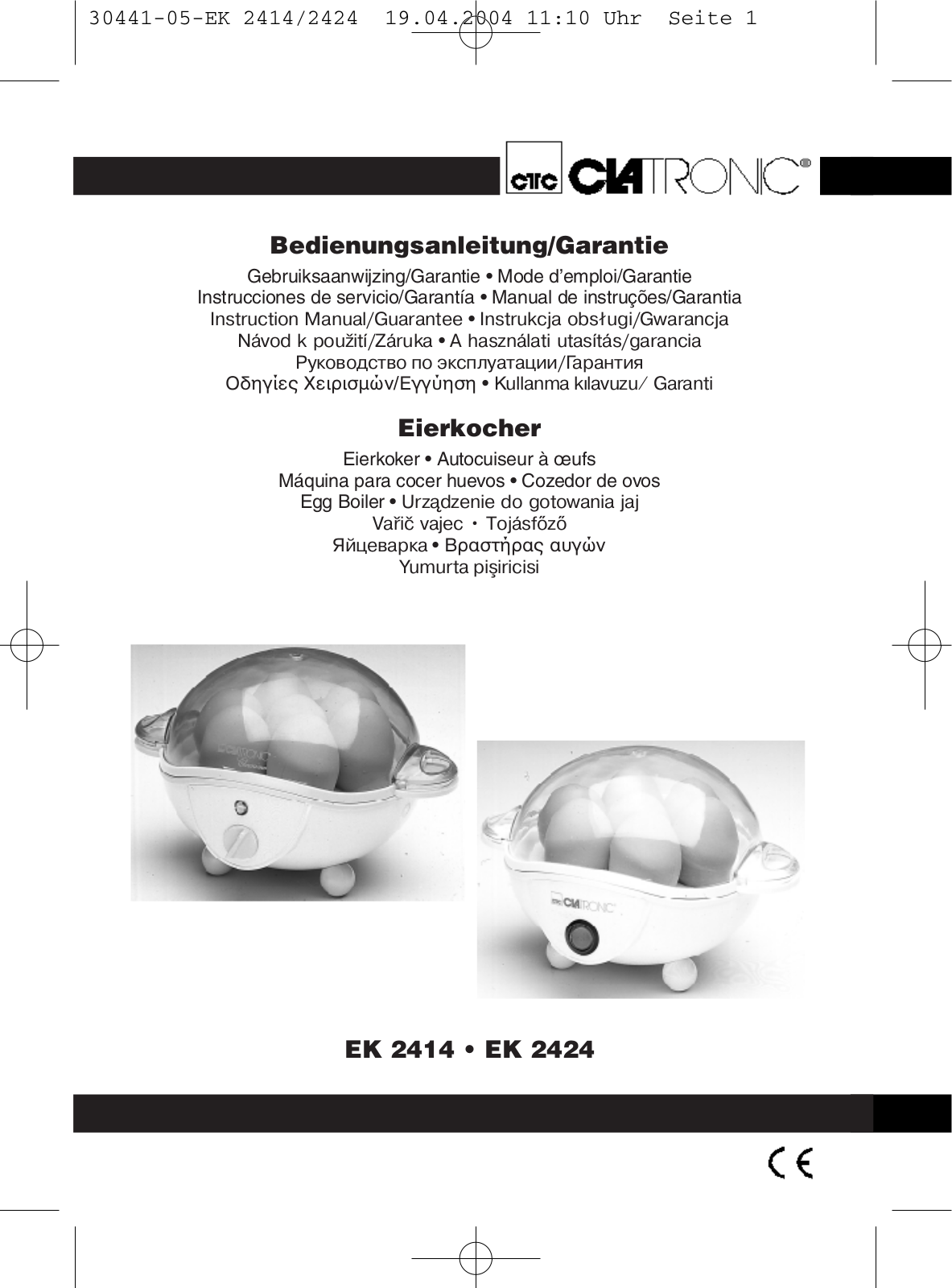 Clatronic EK 2424, EK 2414 User Manual