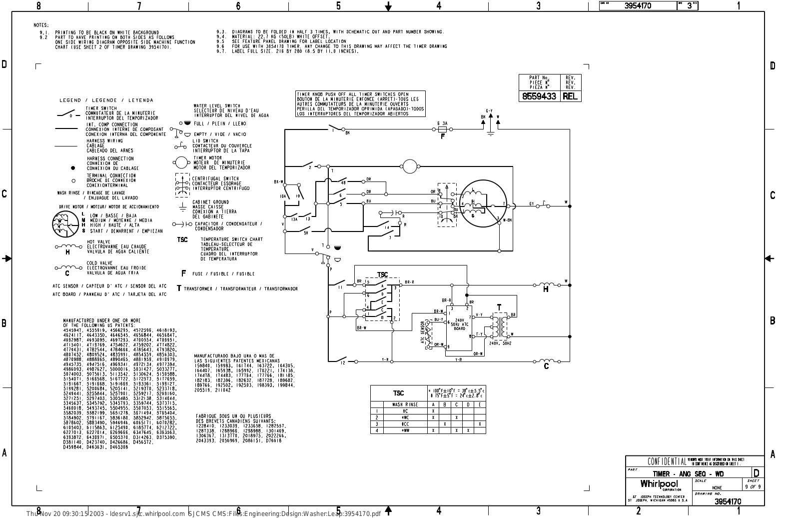 Whirlpool 6ALSR7244MW3 Parts Diagram