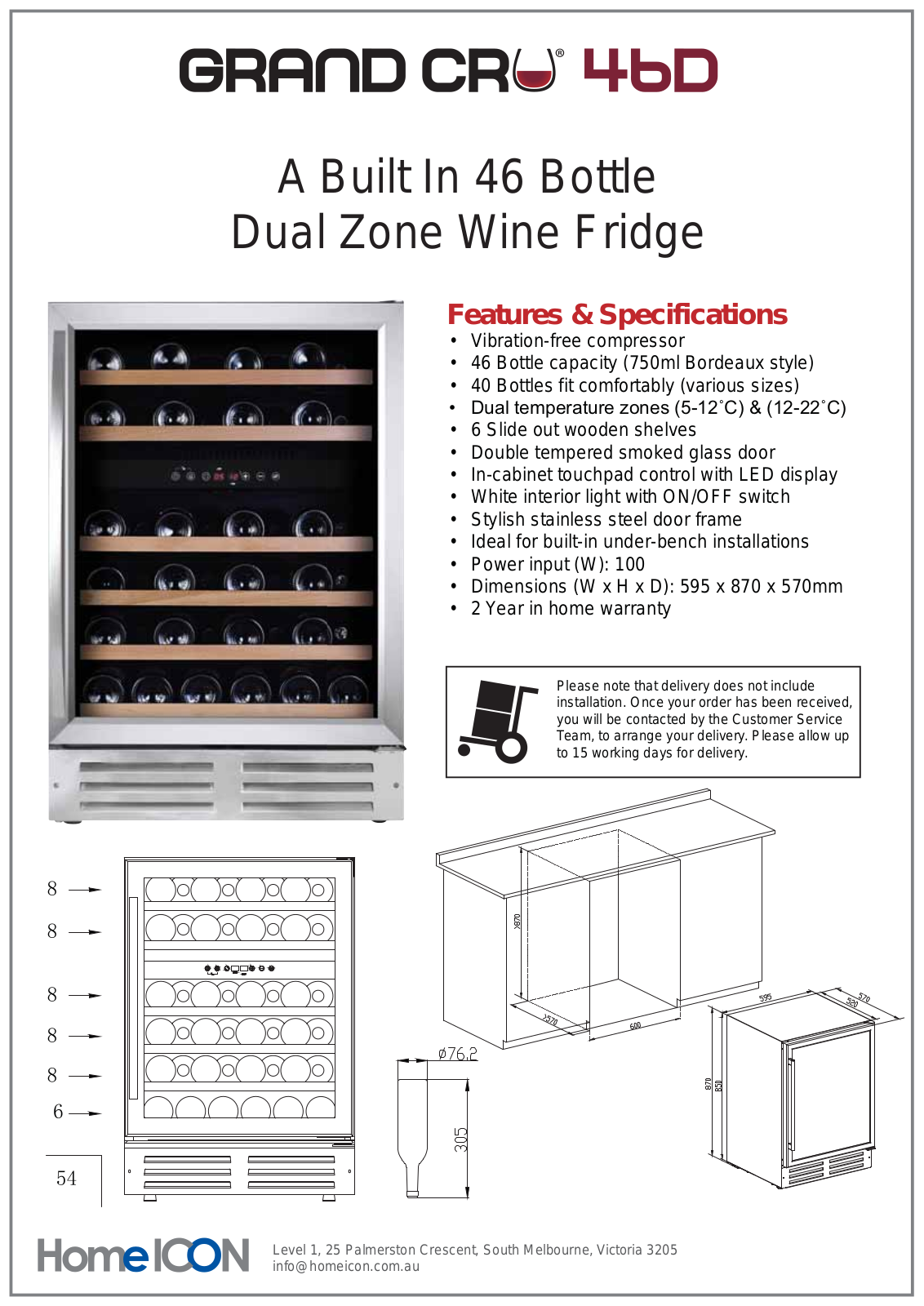 Grand Cru GC46D Specifications Sheet