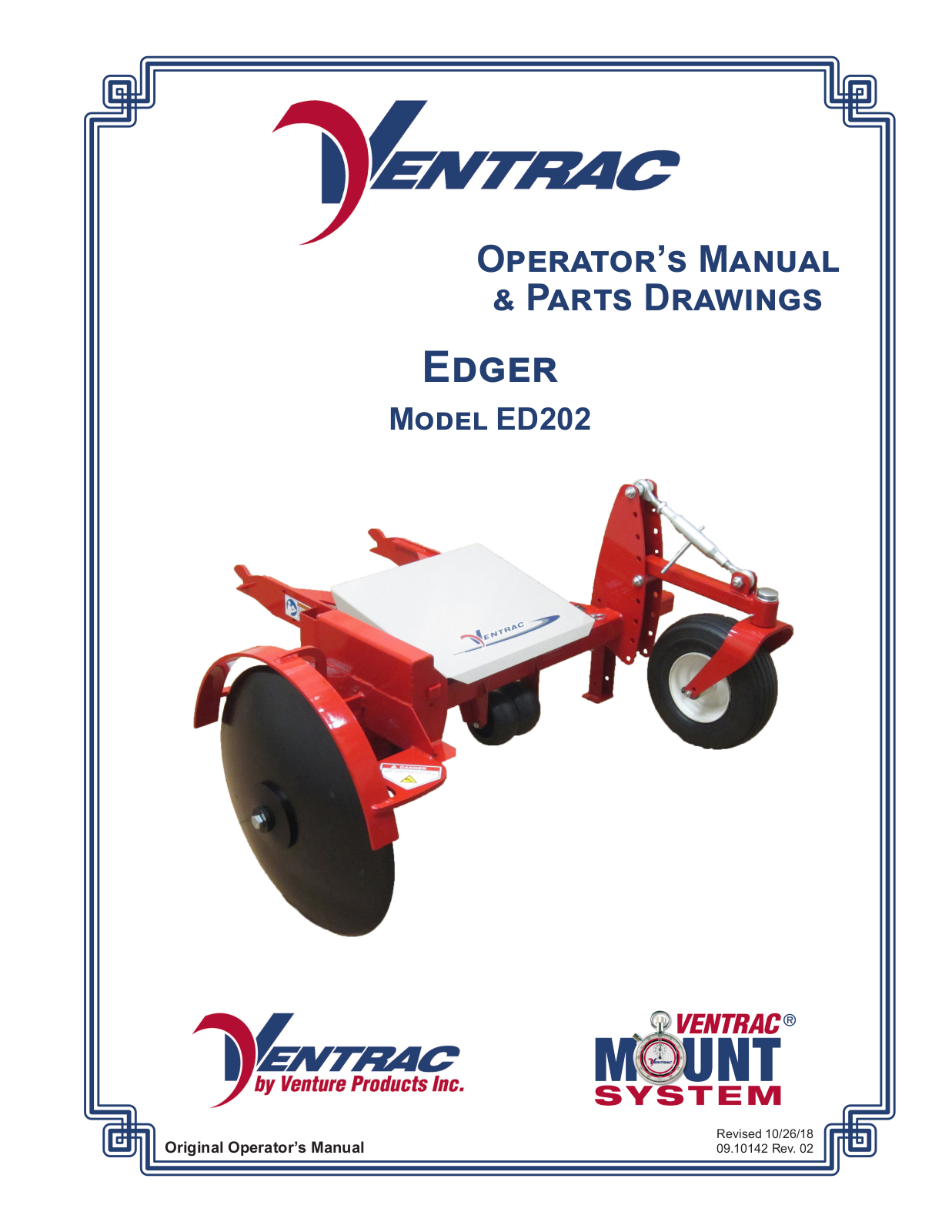 Ventrac ED202 Operator's Manual And Parts List