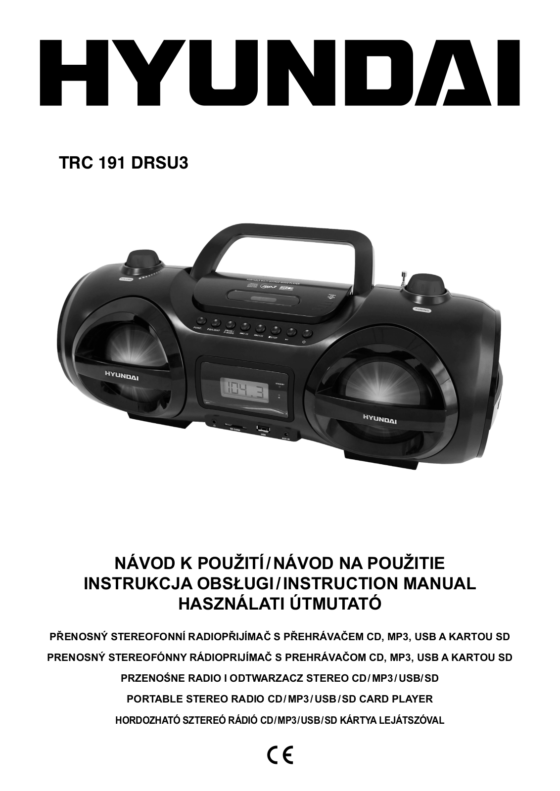 Hyundai TRC 191 DRSU3 User Manual