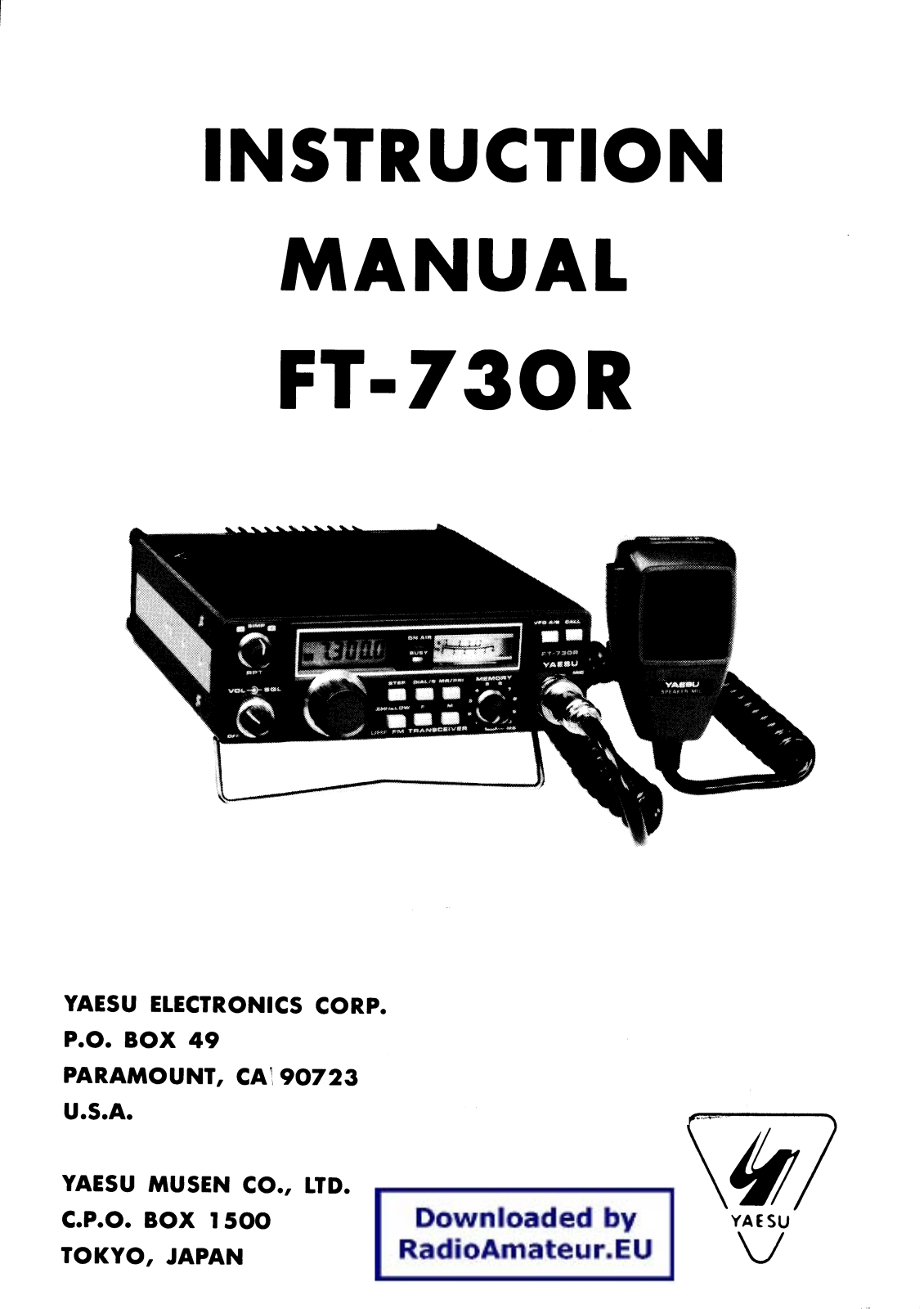 Yaesu FT730 User Manual