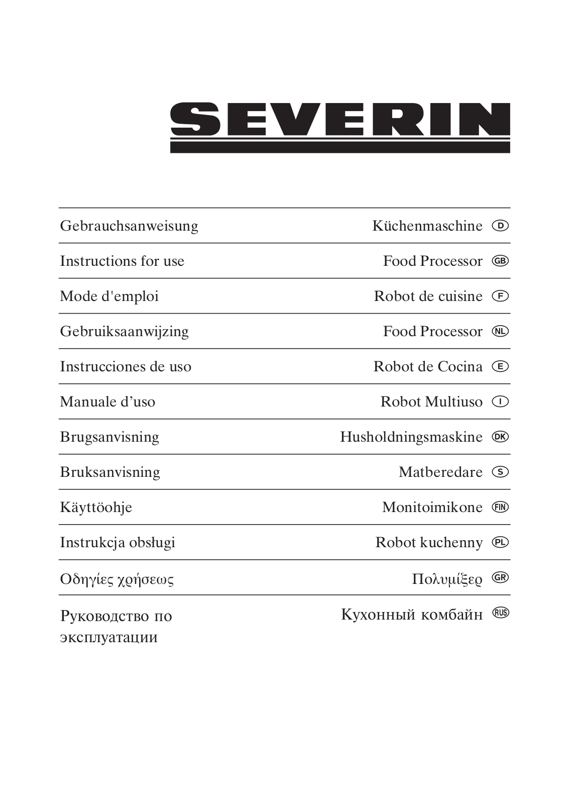 Severin KM 3881 User Manual