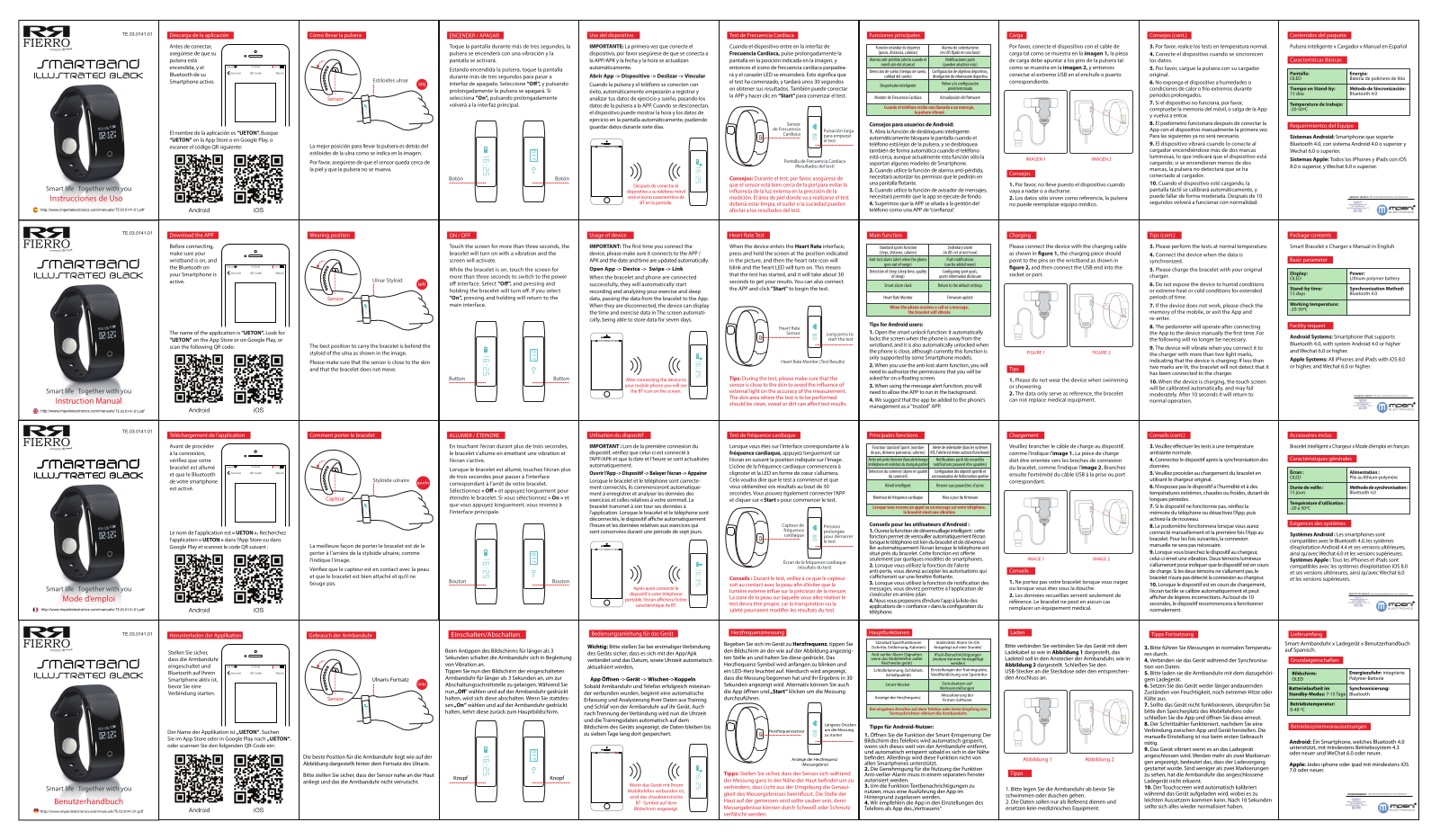 imperii electronics SmartBand Illustrated Black Instruction Manual