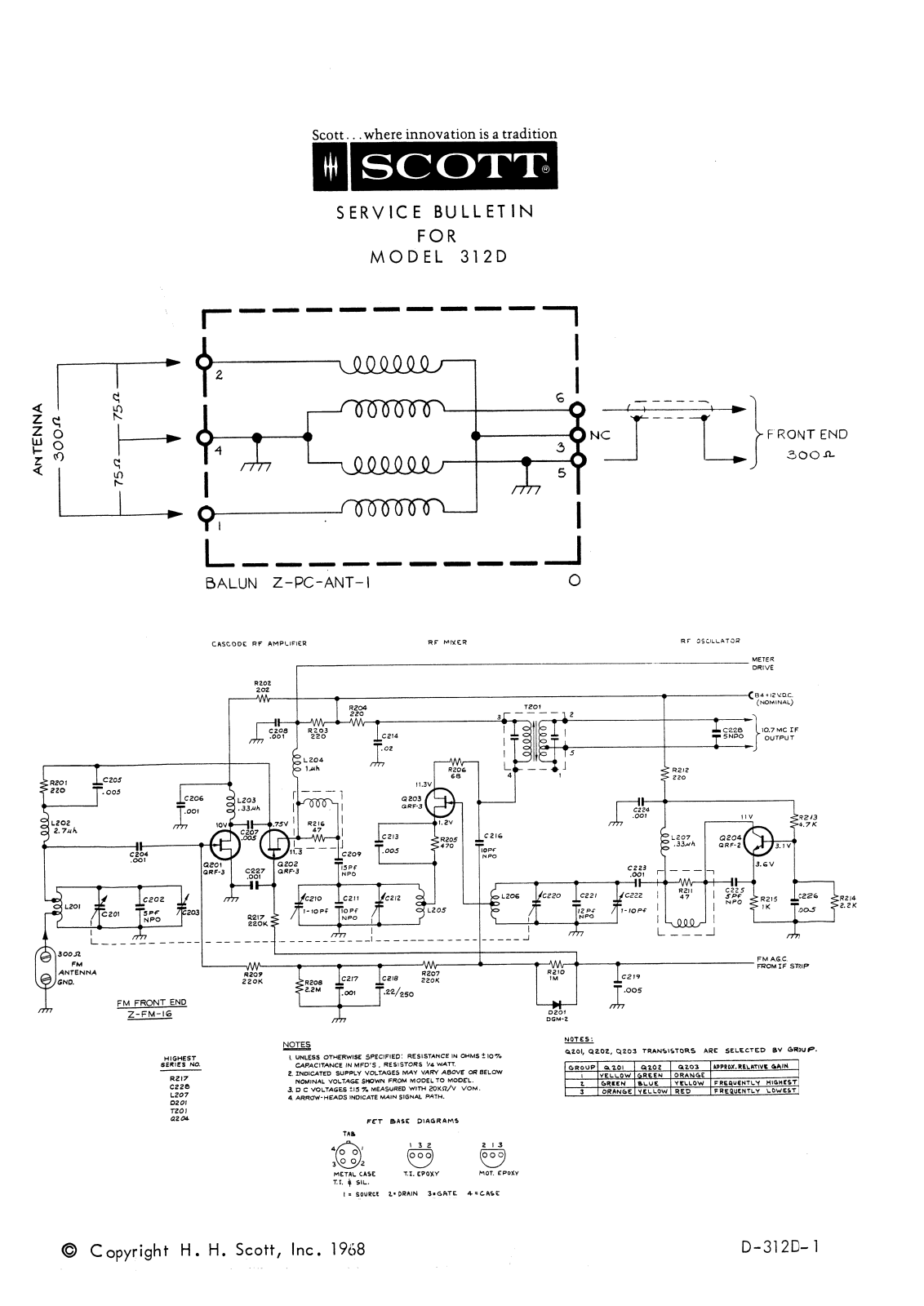 Scott 312D Service Manual