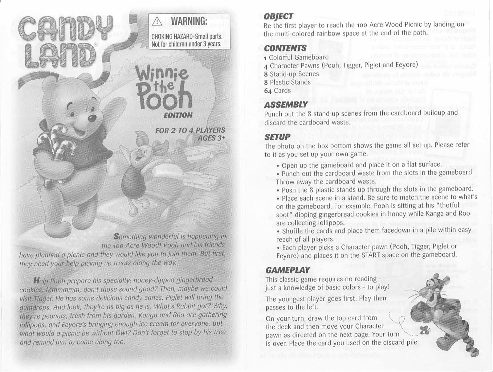 HASBRO Candy Land Winnie the Pooh User Manual