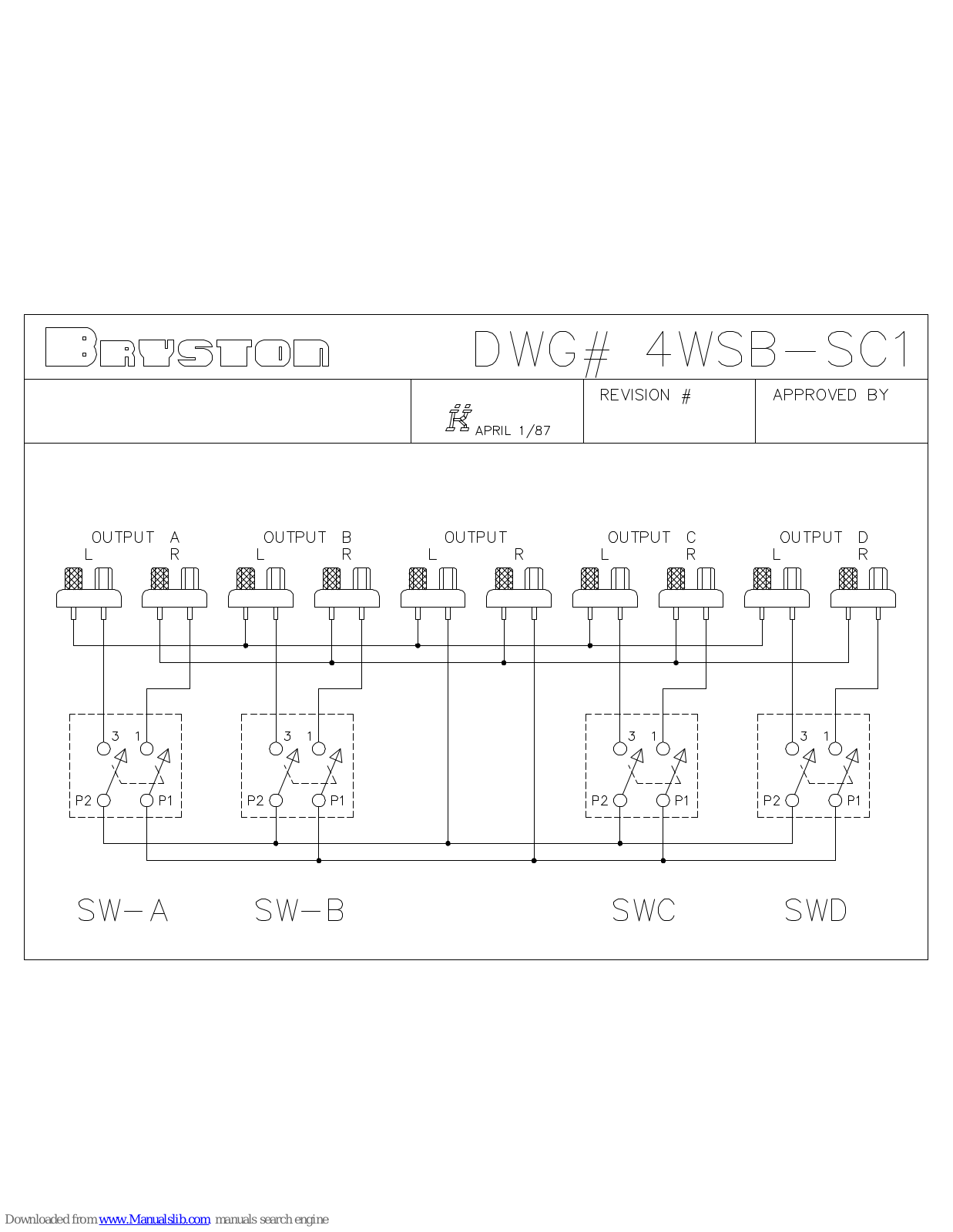 Bryston SWB4 Schematic Diagram