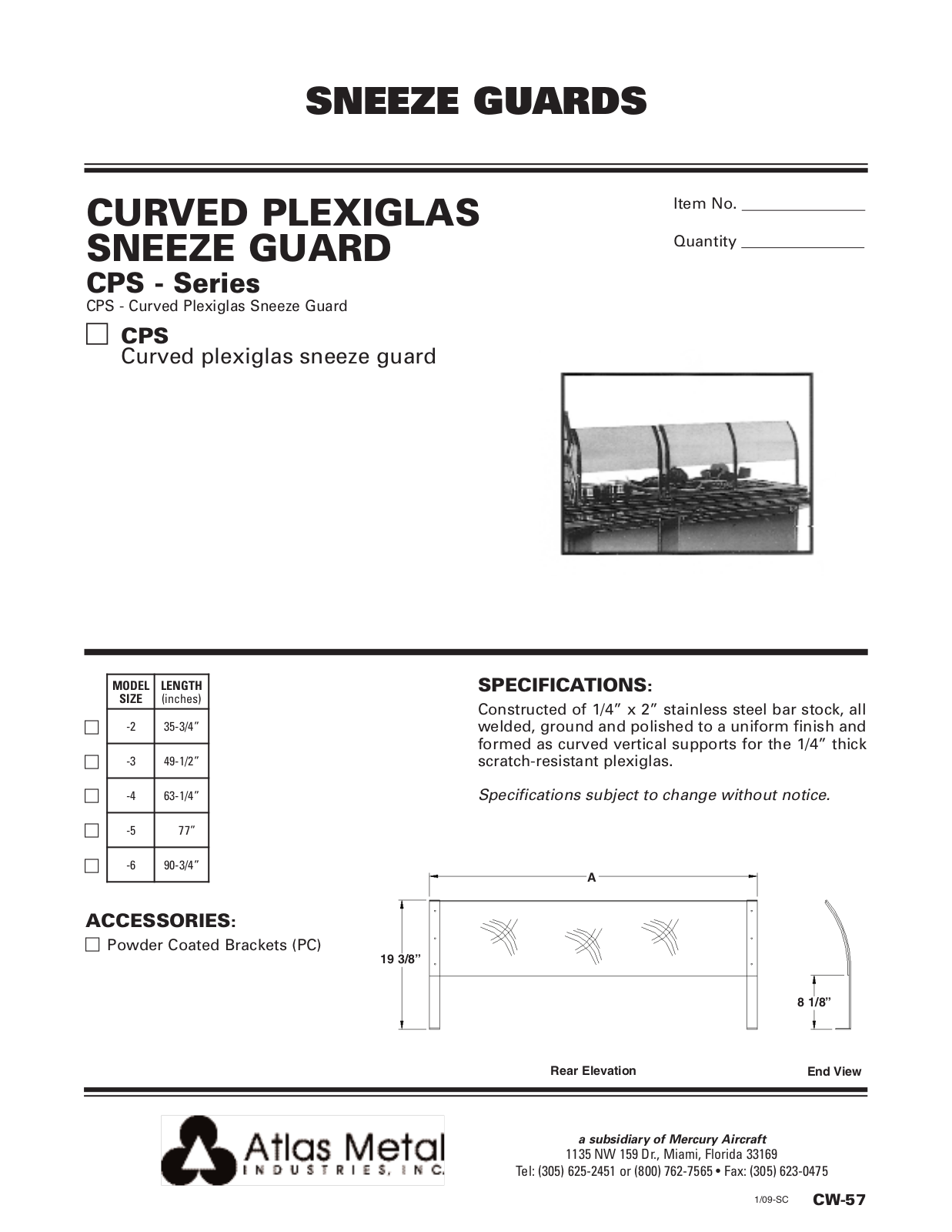 Atlas Metal CPS, CPS-2 User Manual