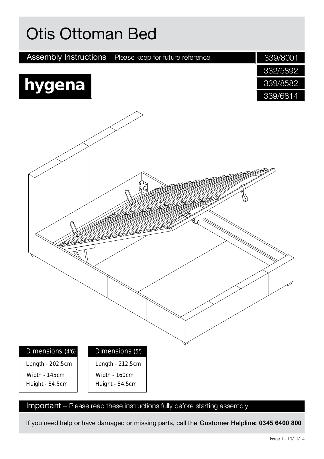 Hygena 3325892, 3396814, 3398001, 3398582 Instruction manual