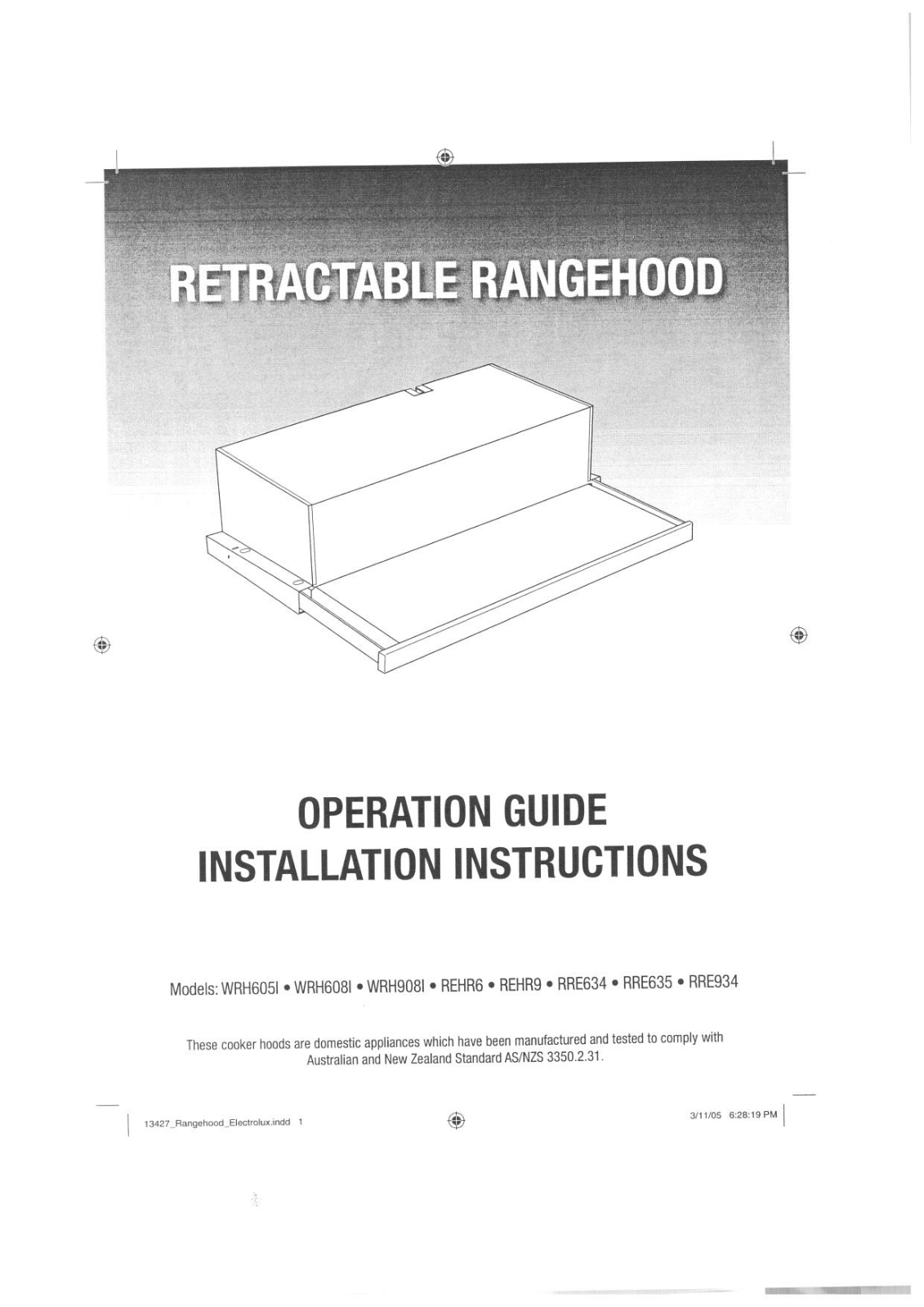 Chef WRH605I, WRH608I, WRH908I, REHR6, REHR9 User Manual