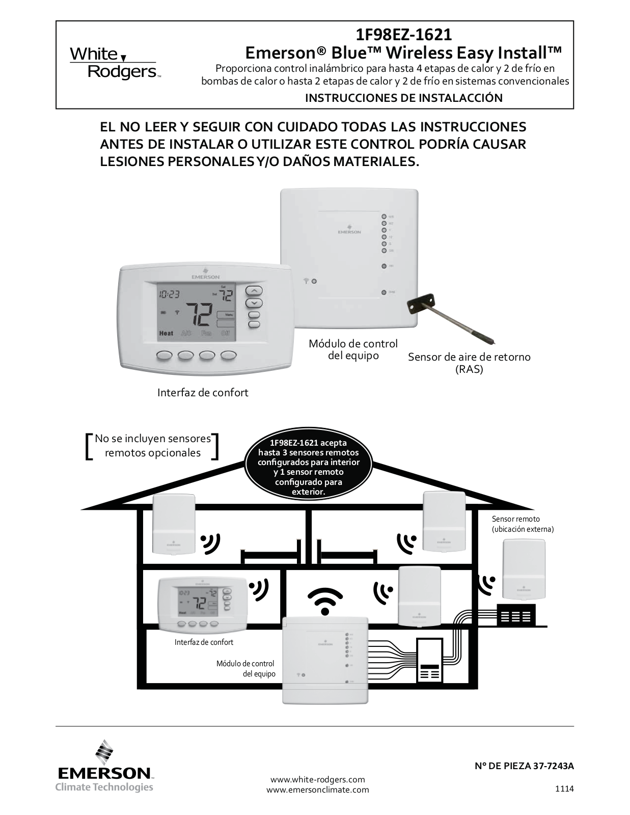 White Rodgers 37-7243A User Manual