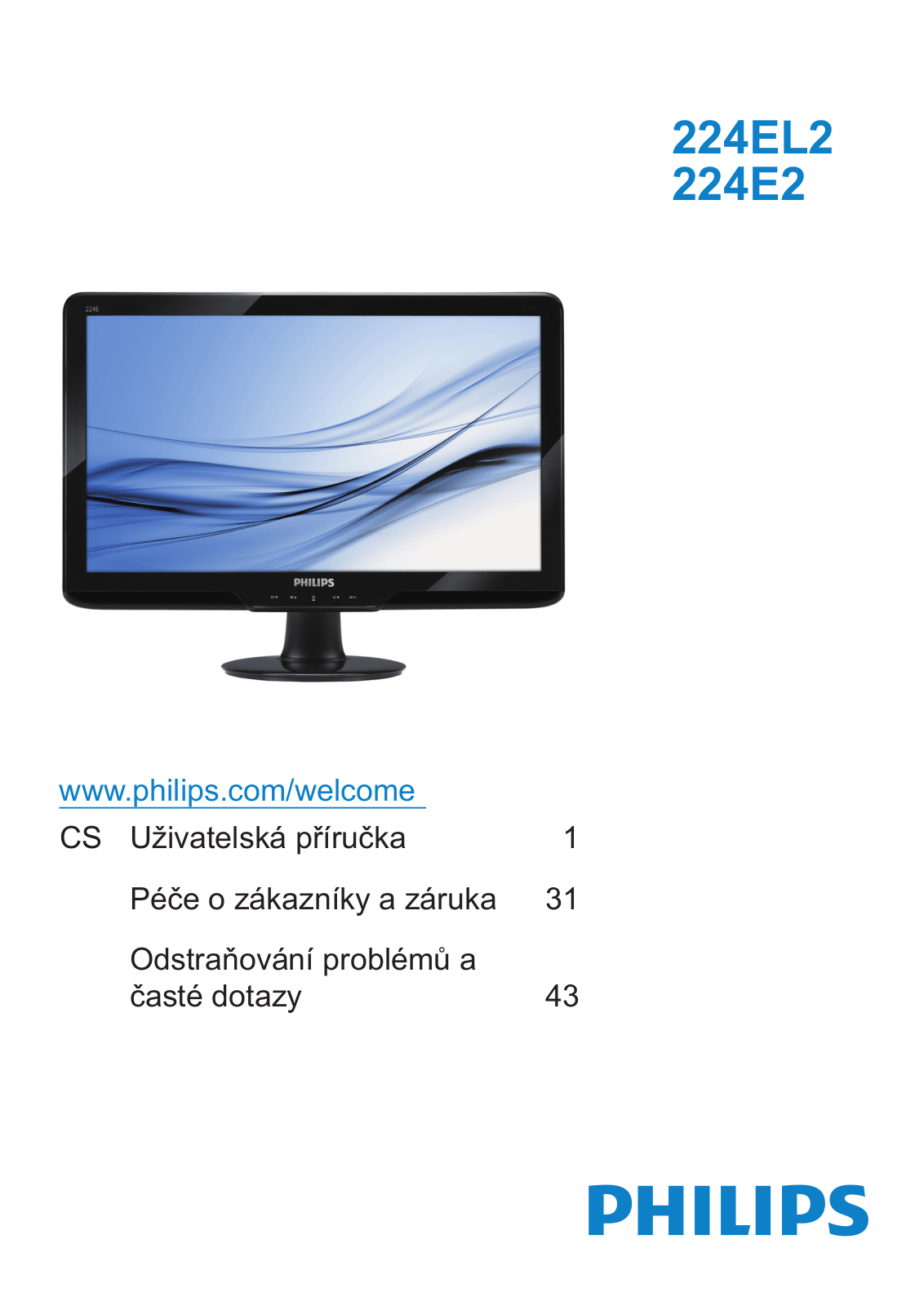 Philips 224E2SB, 244E2SB, 224EL2SB, 244EL2SB User Manual