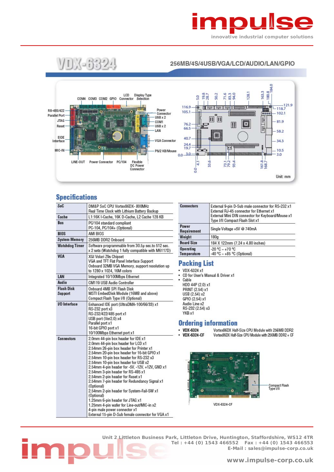 Impulse VDX-6324RD User Manual