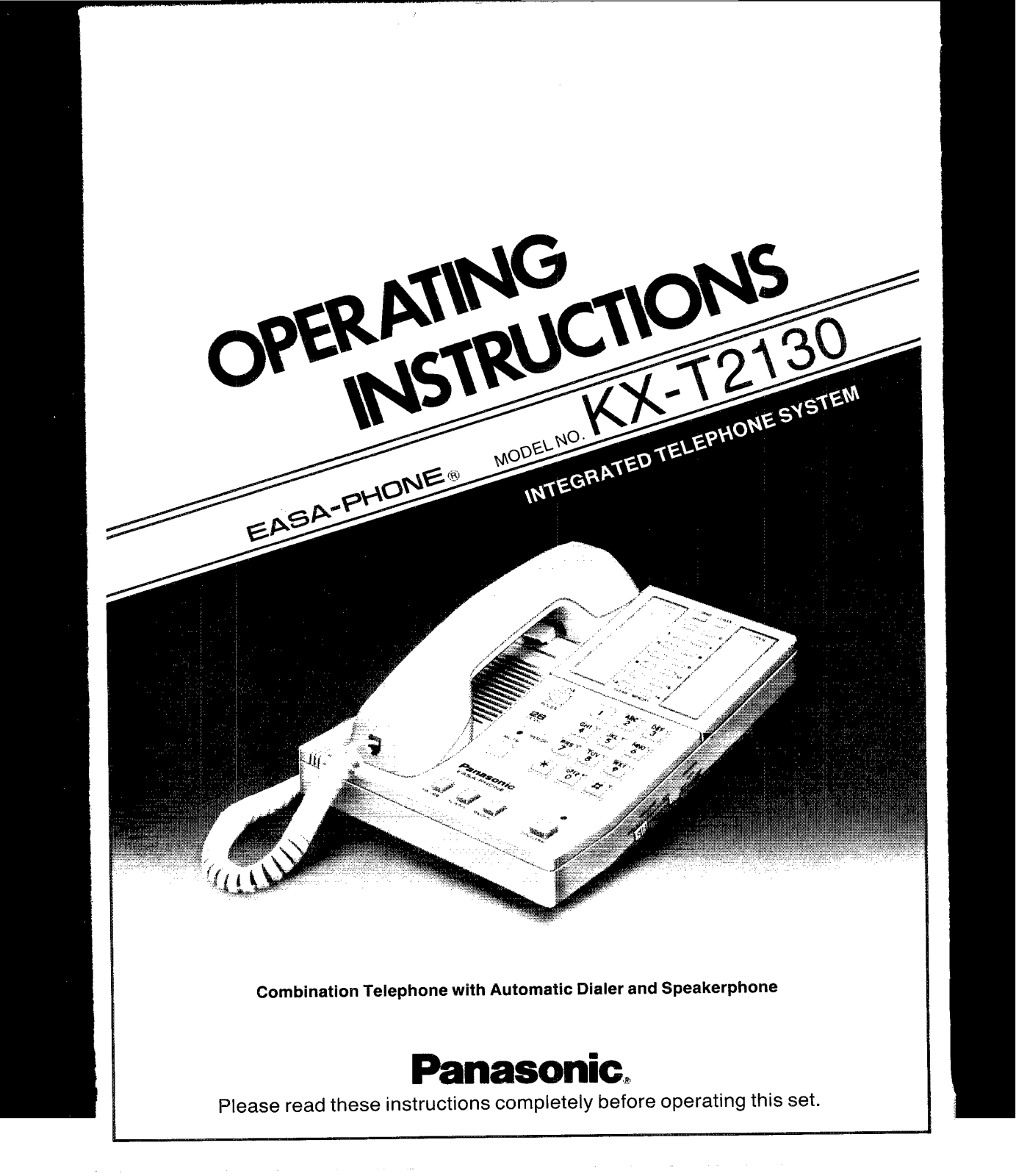 Panasonic KX-T2130 User Manual