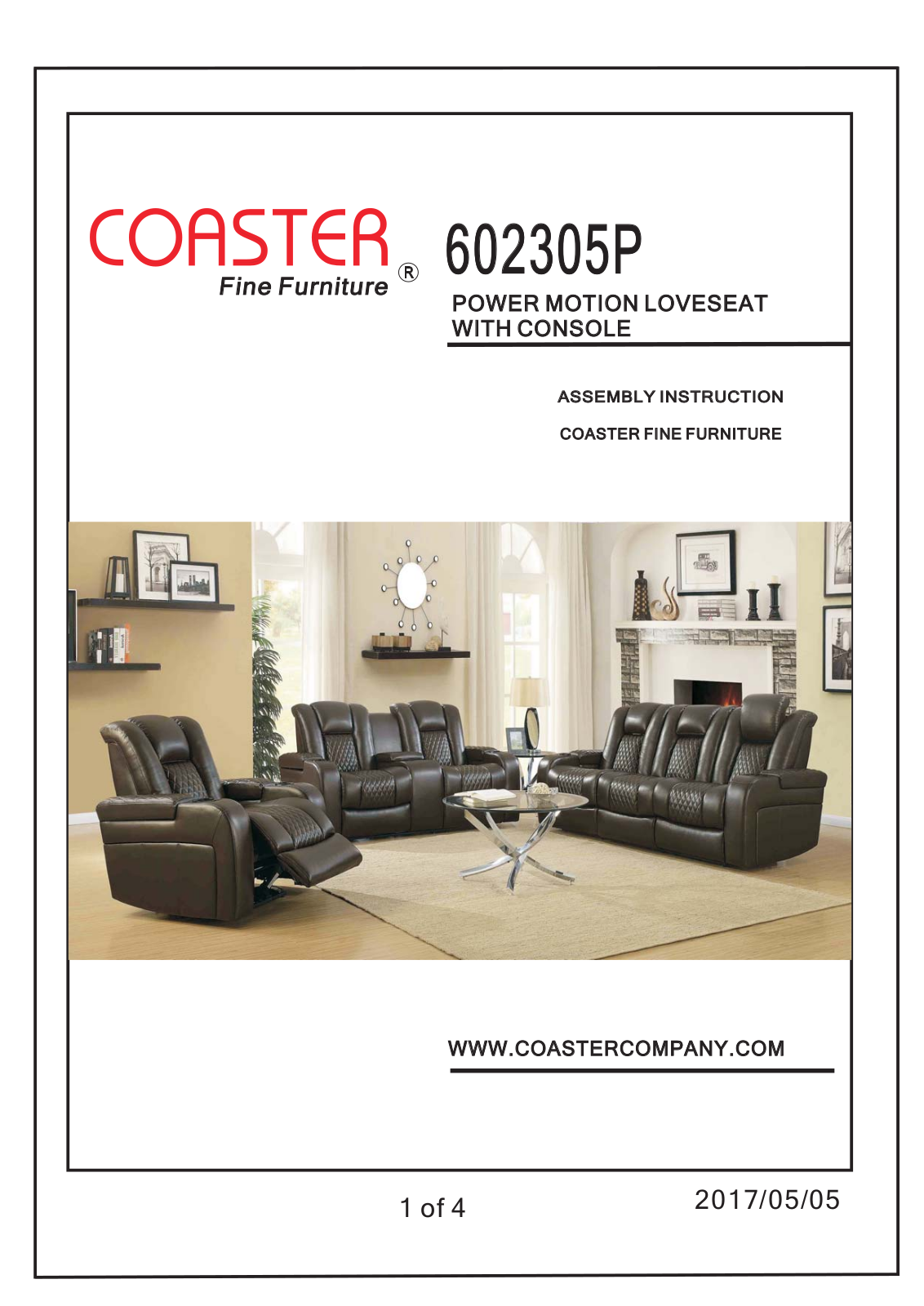 Coaster 602305P Assembly Guide