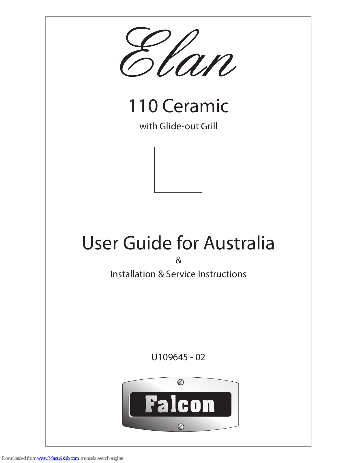 Falcon Elan U109645 - 02 Installation & Service Instructions Manual