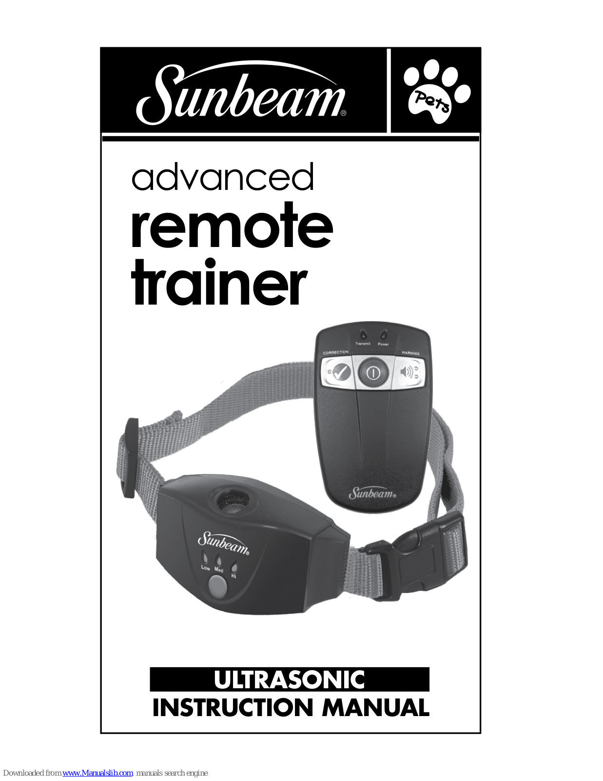 Sunbeam remote trainer, advanced remote trainer Instruction Manual