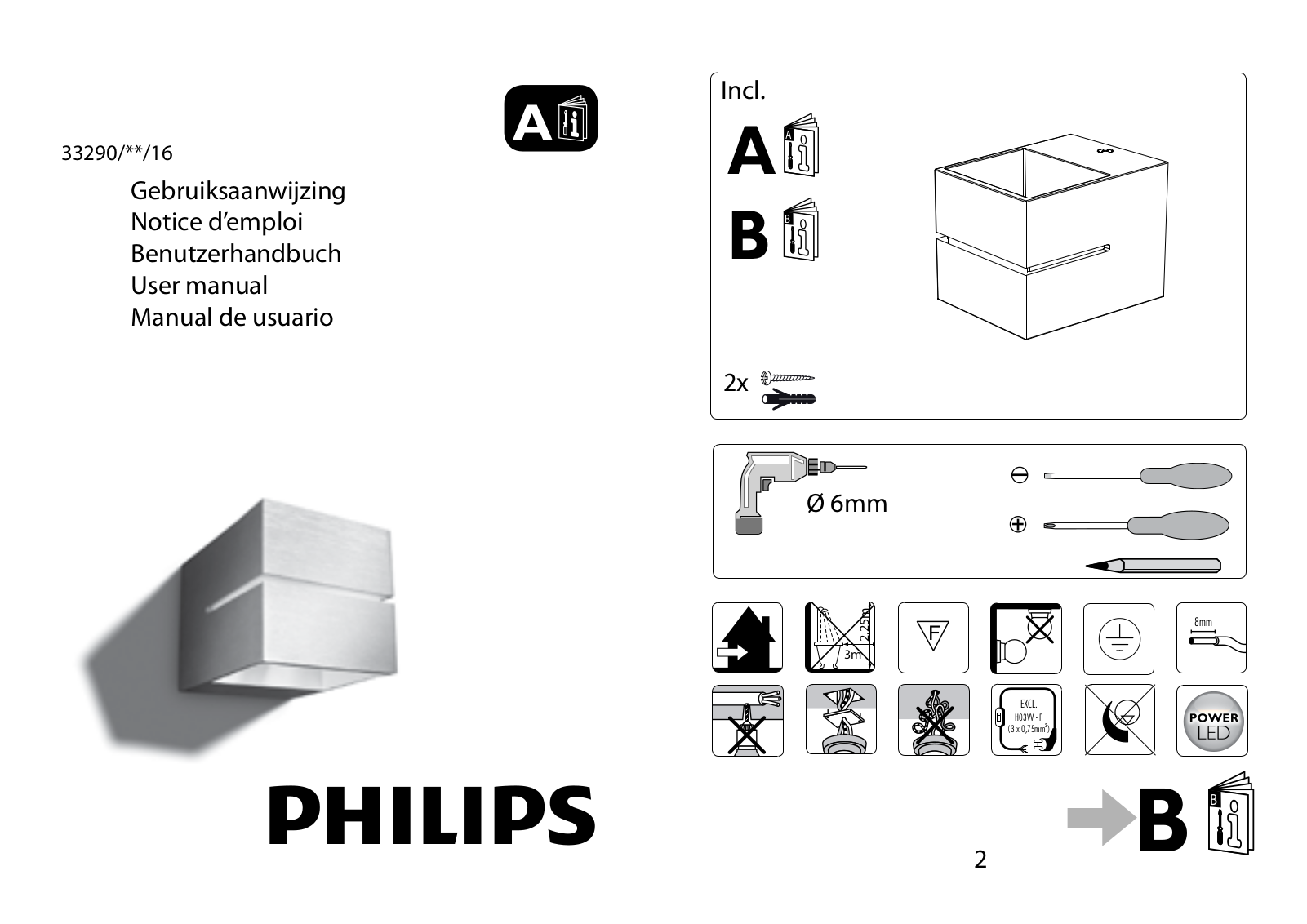 Philips 33290-48-16, 33290-31-16 QUICK START GUIDE