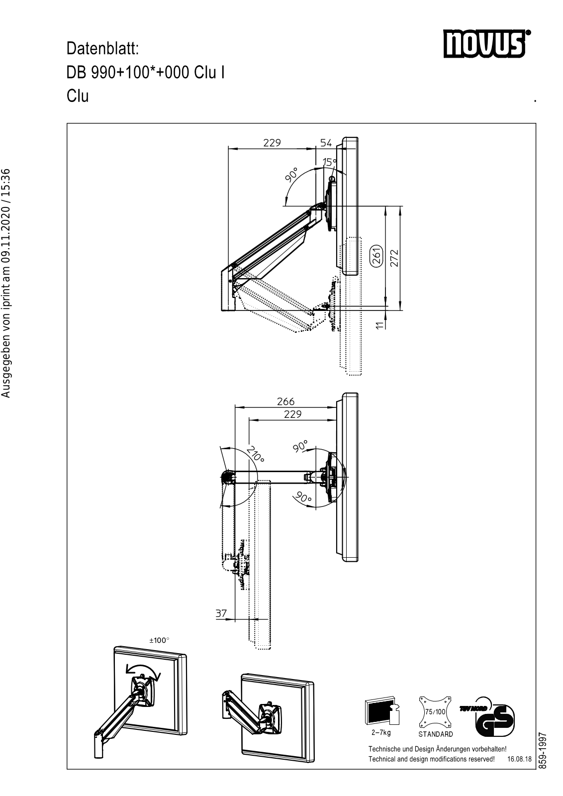 NOVUS 9901018000, 9901019000, 9901011000 Technical drawing - ManualMachine.com