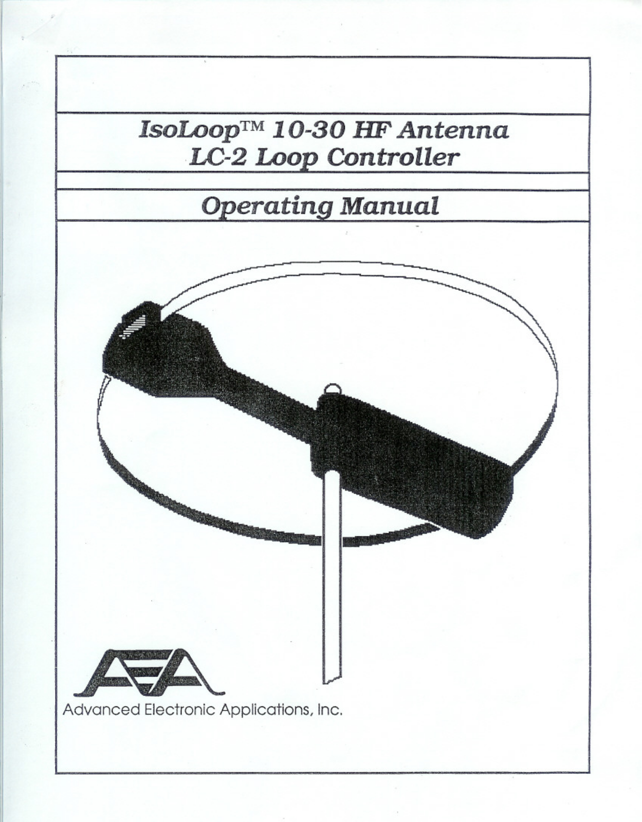 AEA Isoloop 10-30 + LC2 User guide