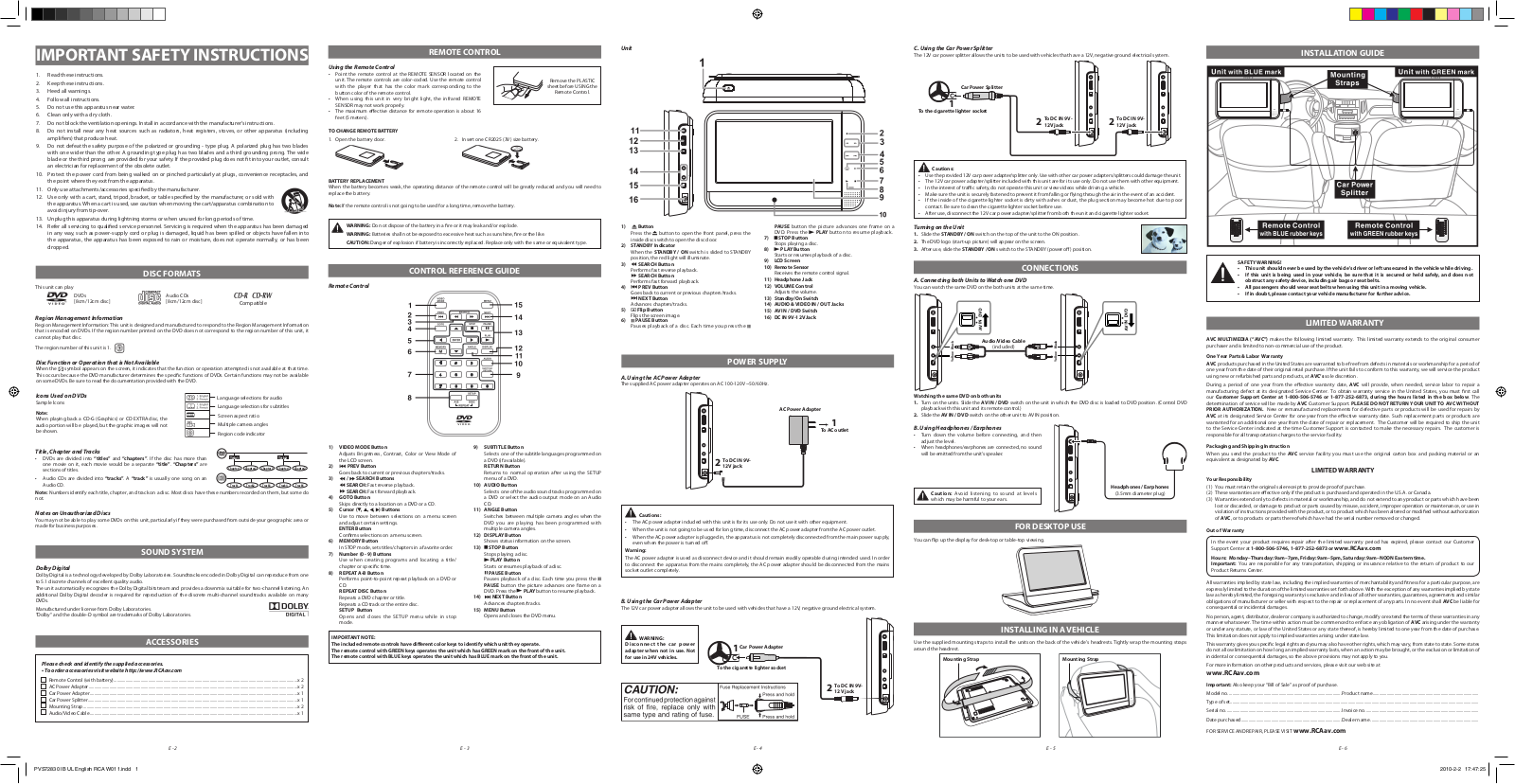 RCA DRC97283 User Manual