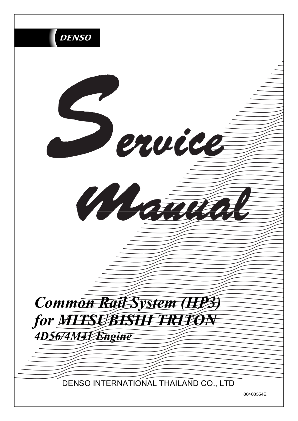 Mitsubishi 4D56, 4M41 Repair Manual