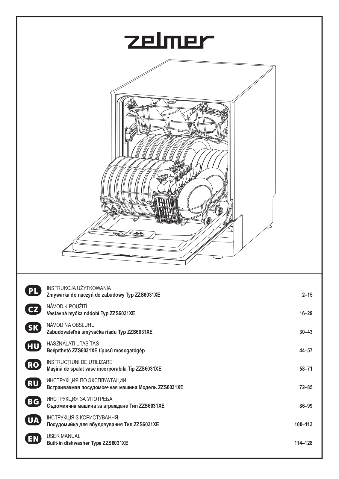 Zelmer ZZS 6031XE User Manual