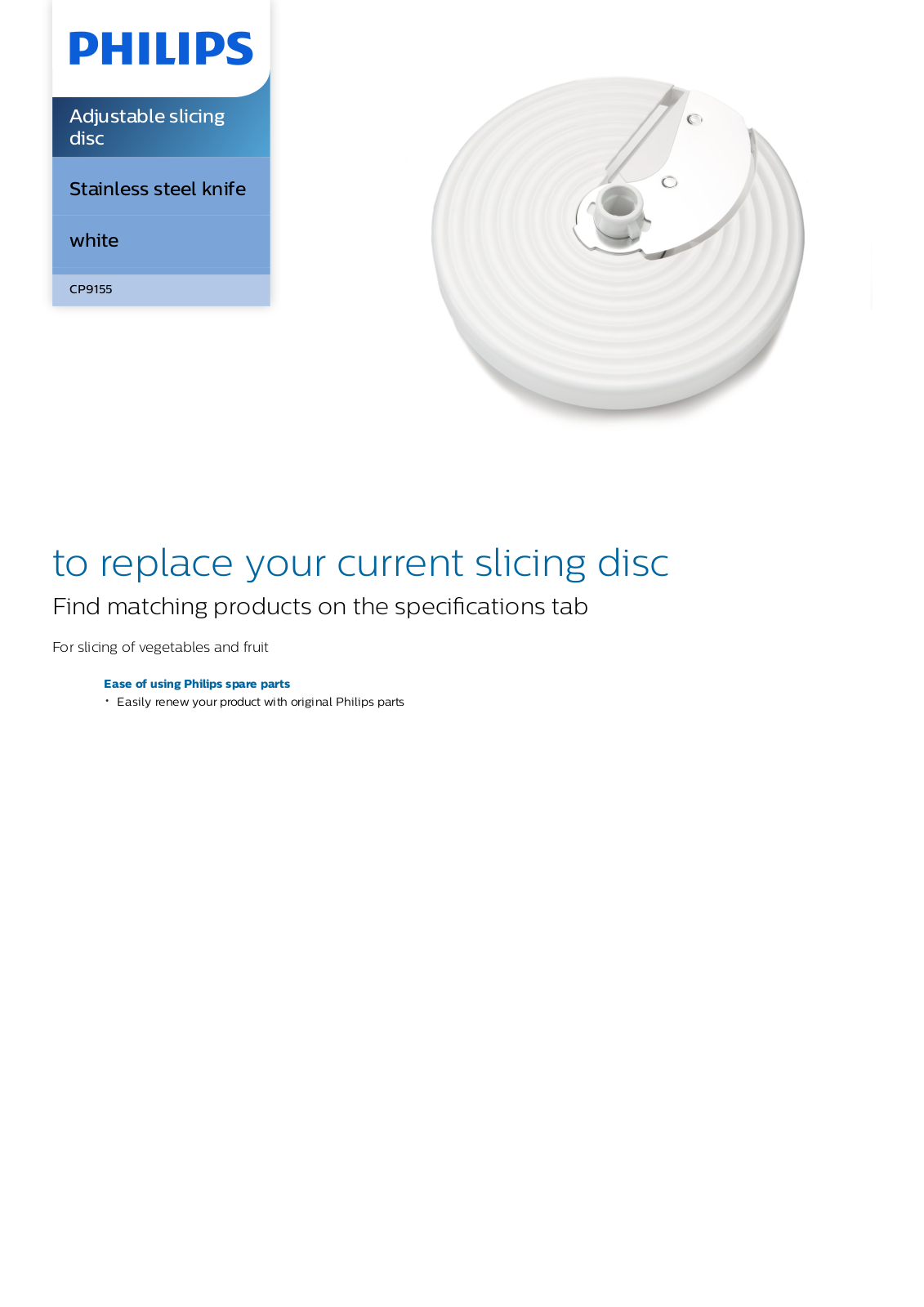 Philips CP9155/01 localized commercial leaflet - ManualMachine.com