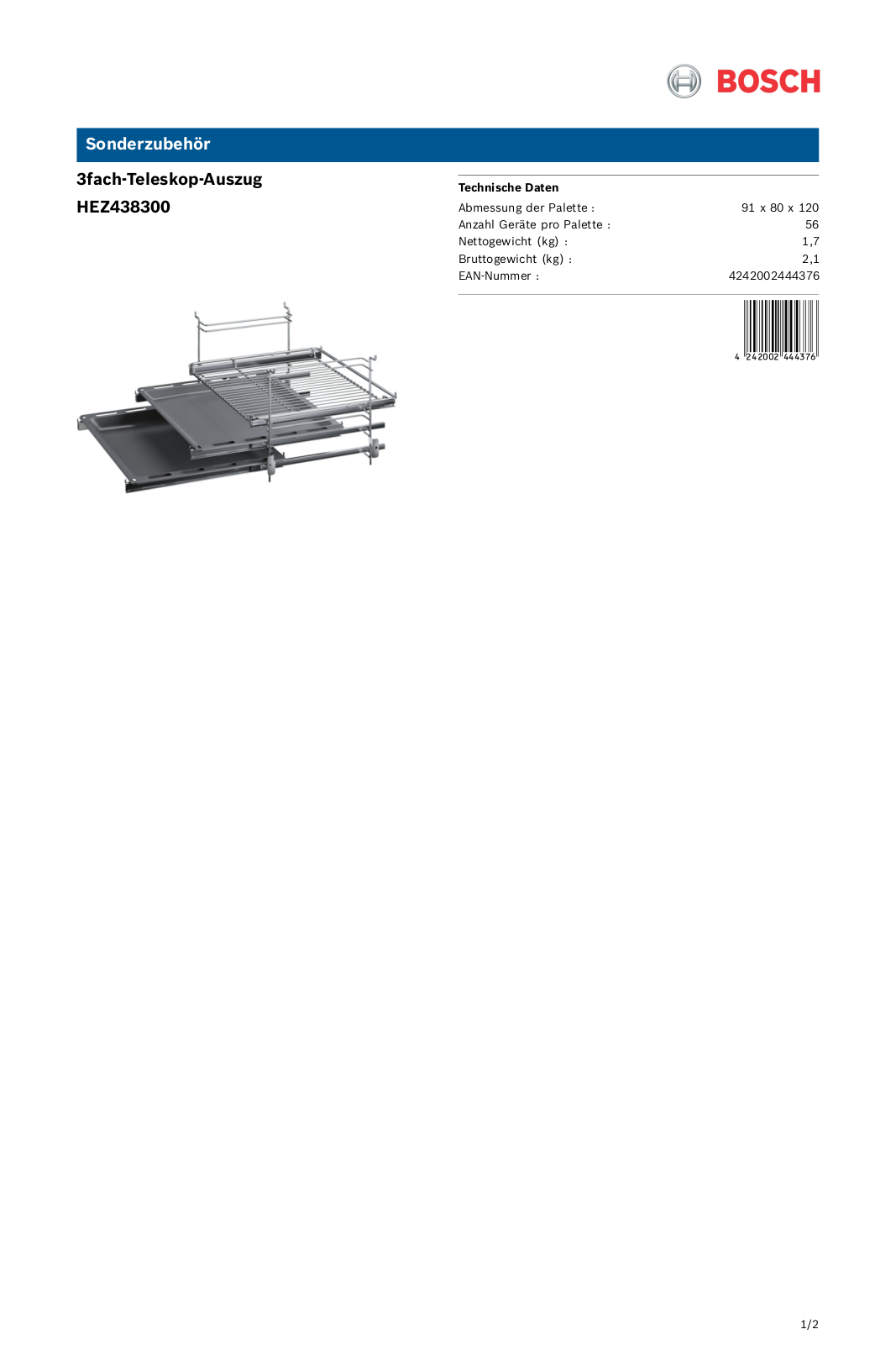 Bosch HEZ438300 User Manual