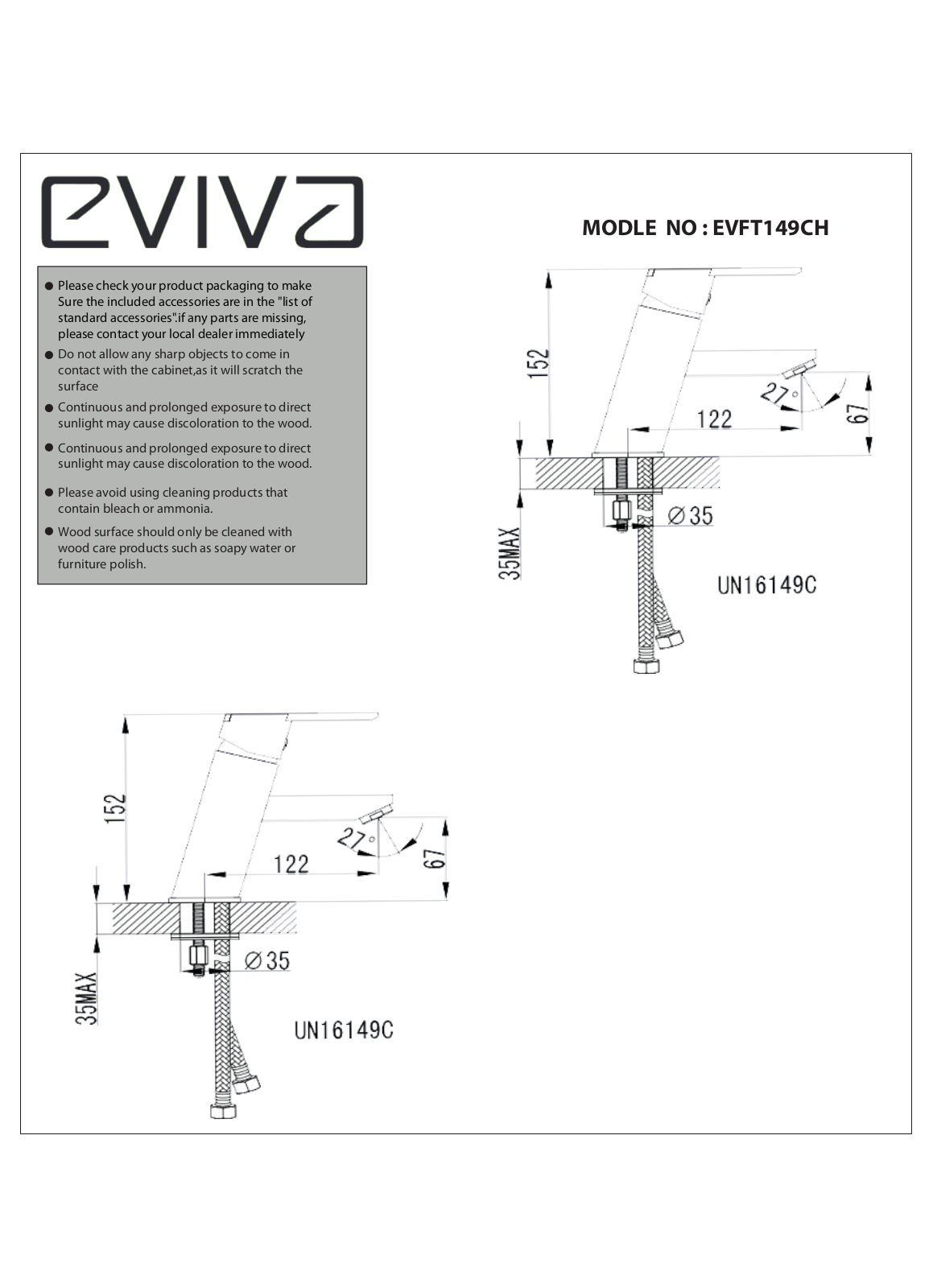 Eviva EVIE1277 Specifications - ManualMachine.com
