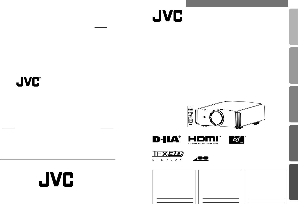 JVC DLA-X3, DLA-X7, DLA-X9 Instruction Manual