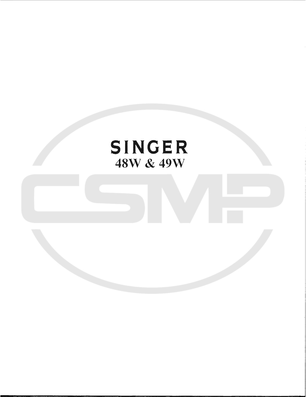 Singer 49W Parts Book