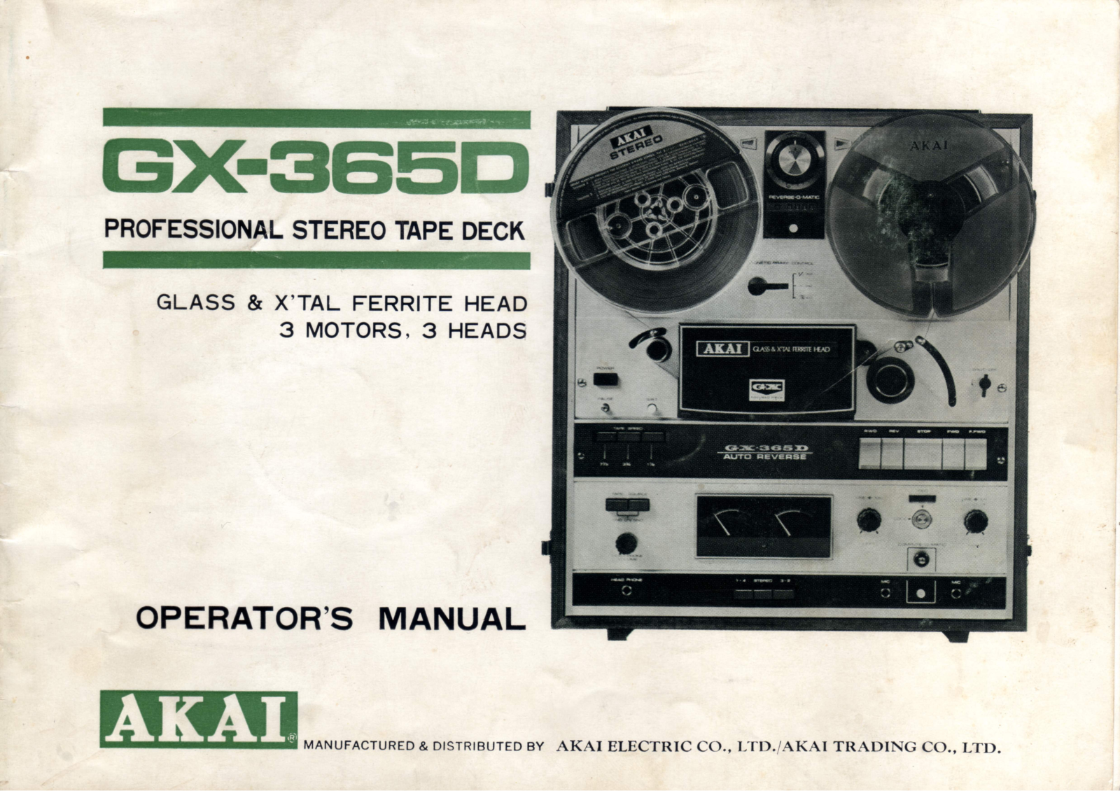 Akai GX-365-D Owners Manual