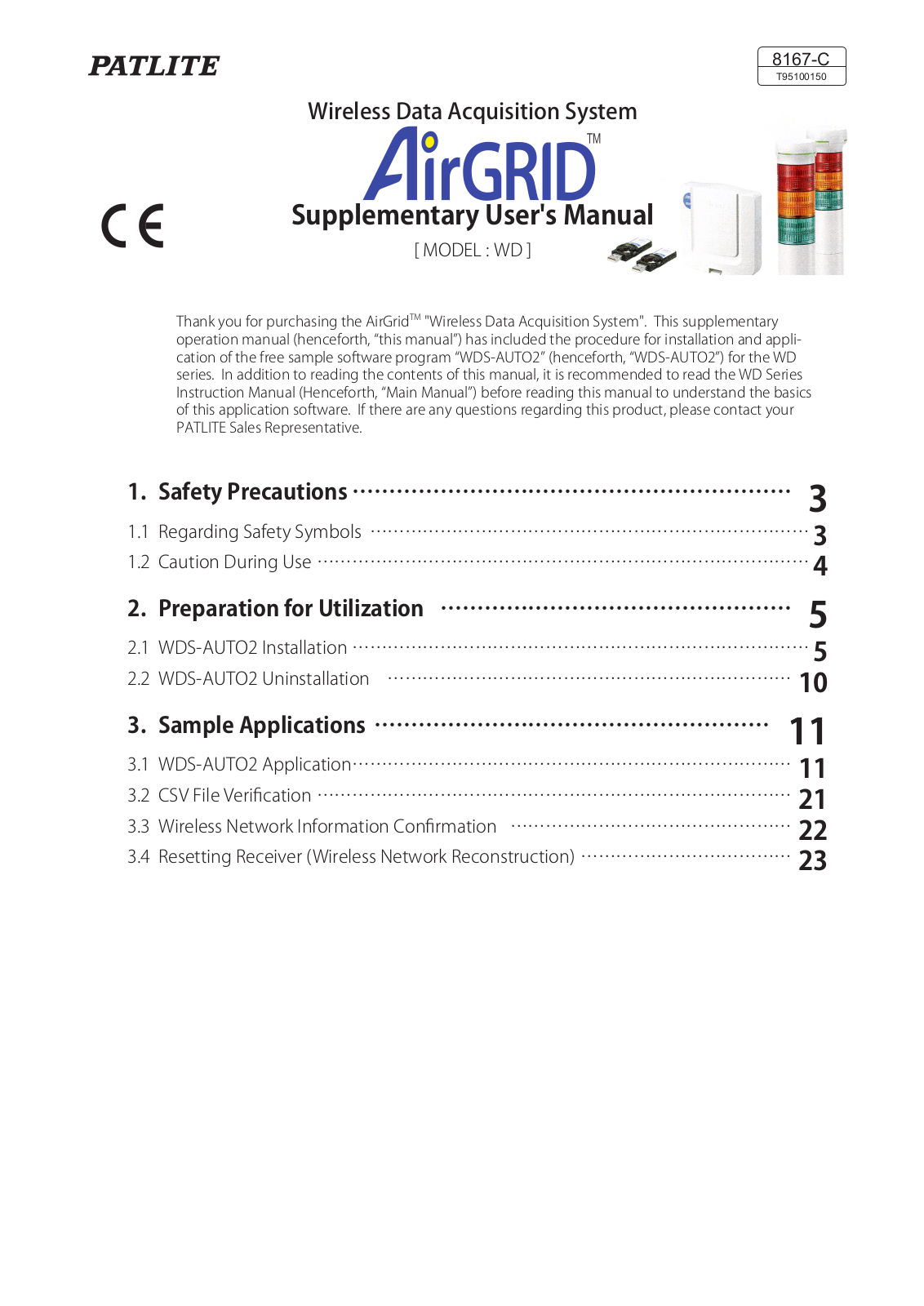 PATLITE WDR-LE User Manual