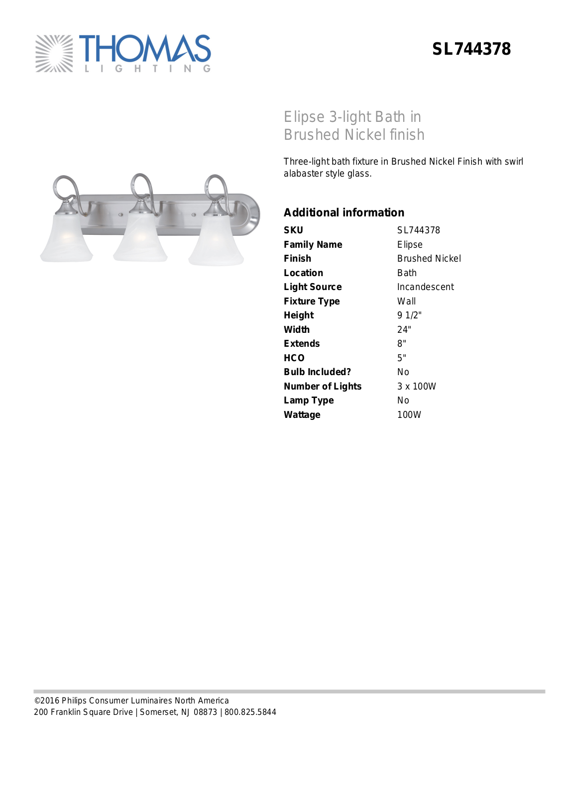 Thomas Lighting SL744378 User Manual - ManualMachine.com