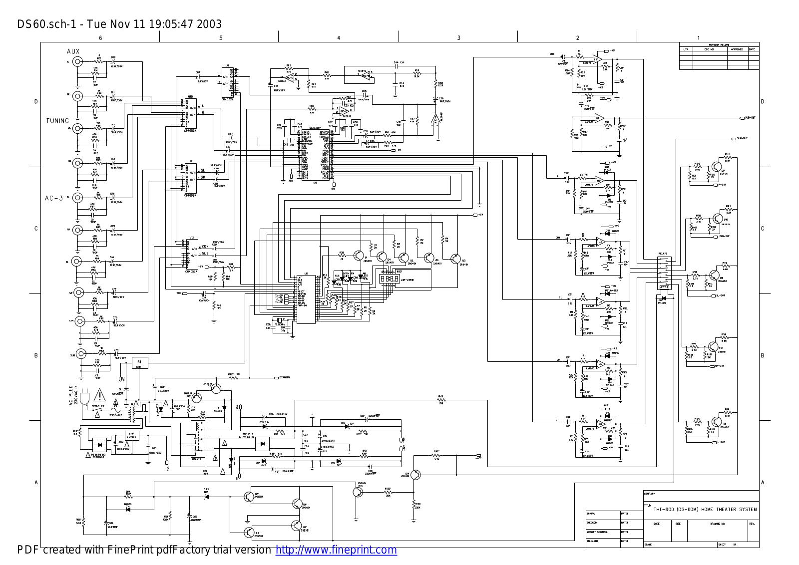 Vitek DS60 Circuit diagrams