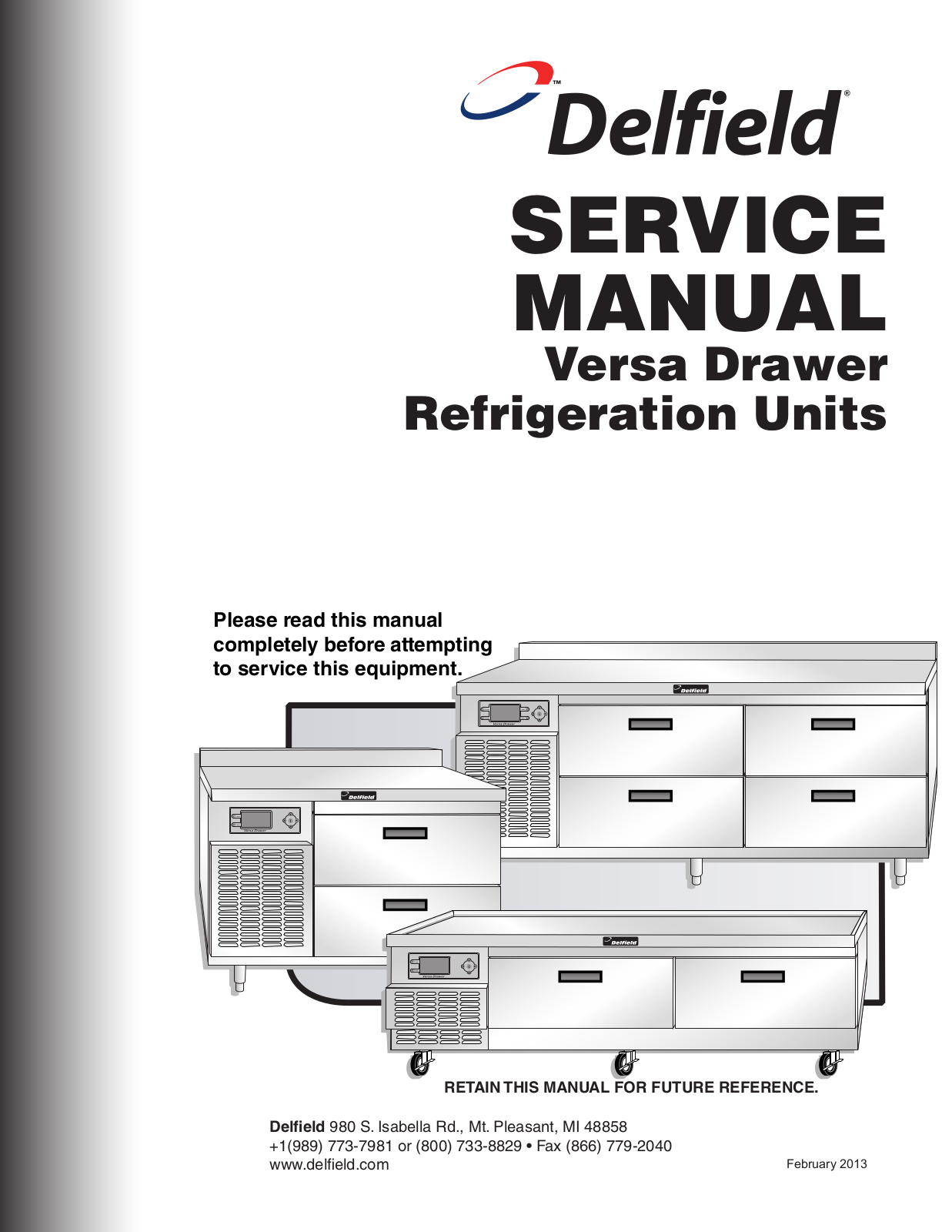 Delfield 18650VDL Service Manual