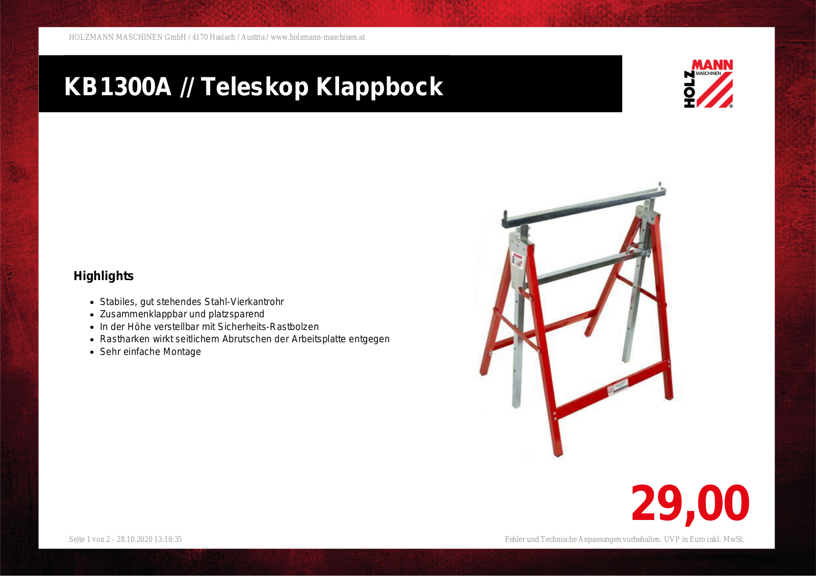 Holzmann KB1300A User Manual