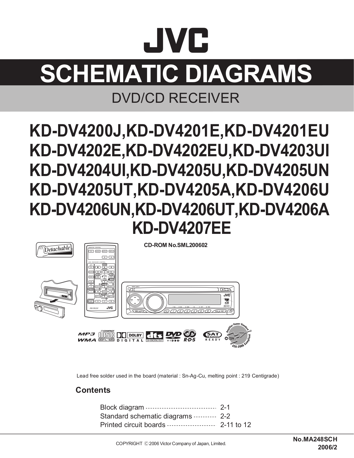 JVC KD-DV4200J, KD-DV4201E, KD-DV4201EU, KD-DV4202E, KD-DV4202EU Schematic