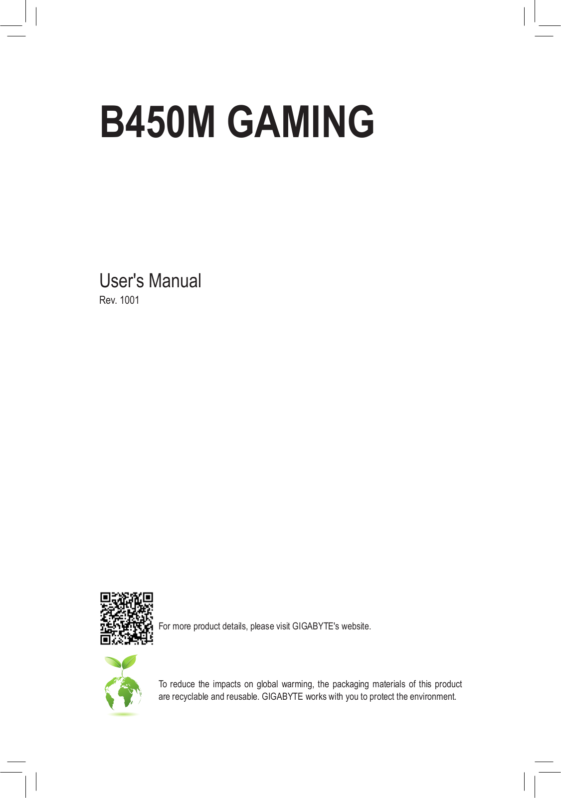 GIGABYTE B450M GAMING User manual