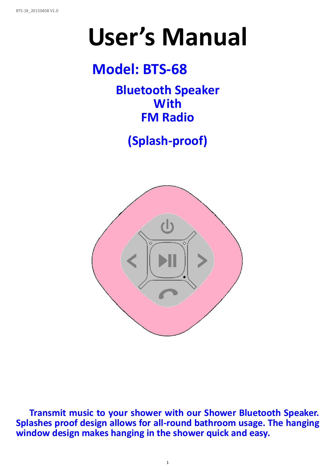 Richen BTS68 Users Manual - ManualMachine.com