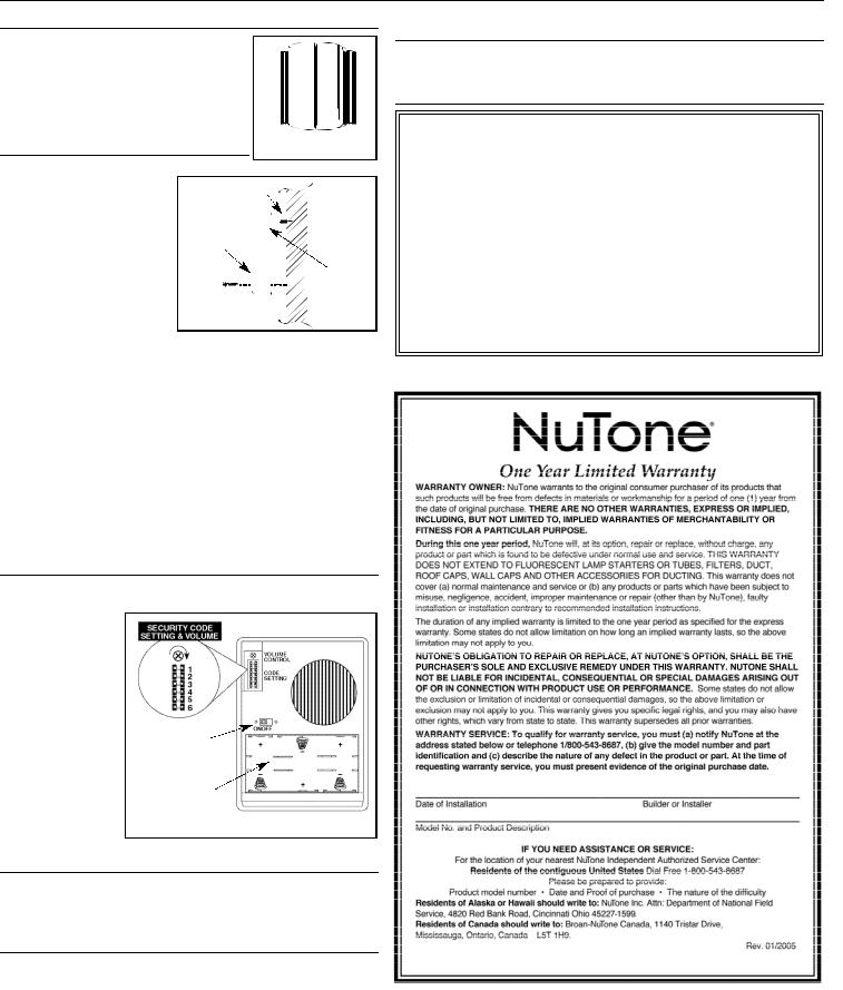 NuTone LA-245MR, LA-228WH User Manual