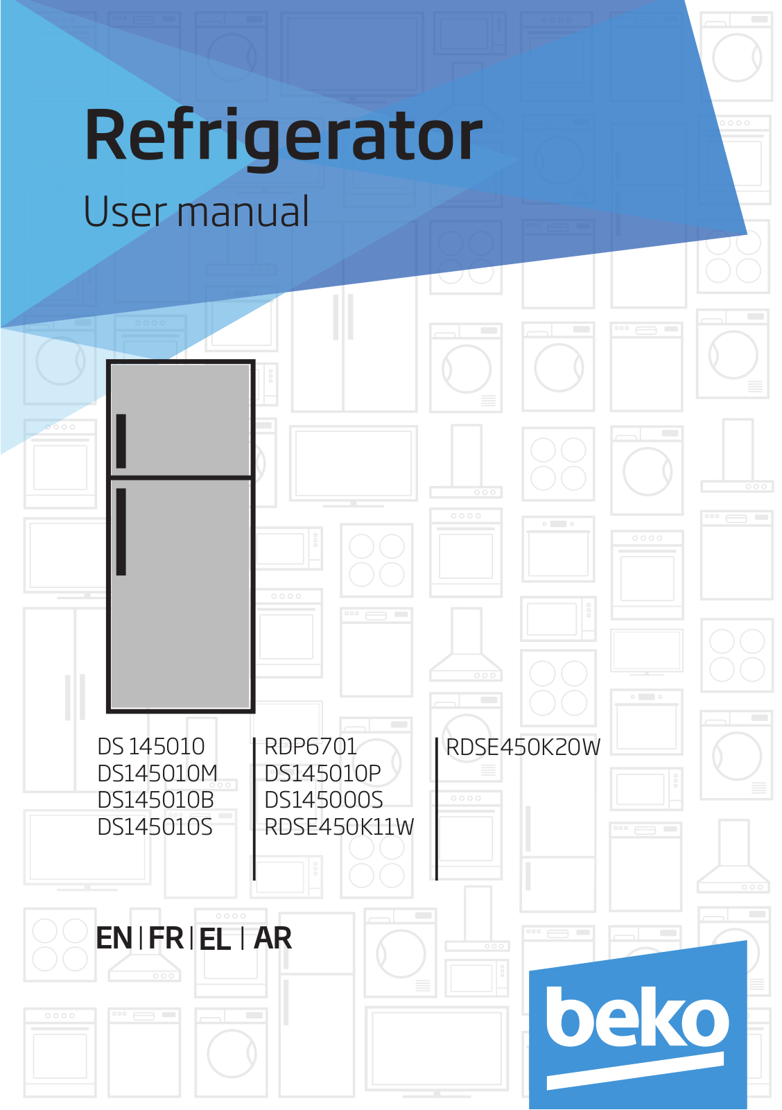 Beko DS 145010, DS145010M, DS145010B, DS145010S, RDP6701 User manual